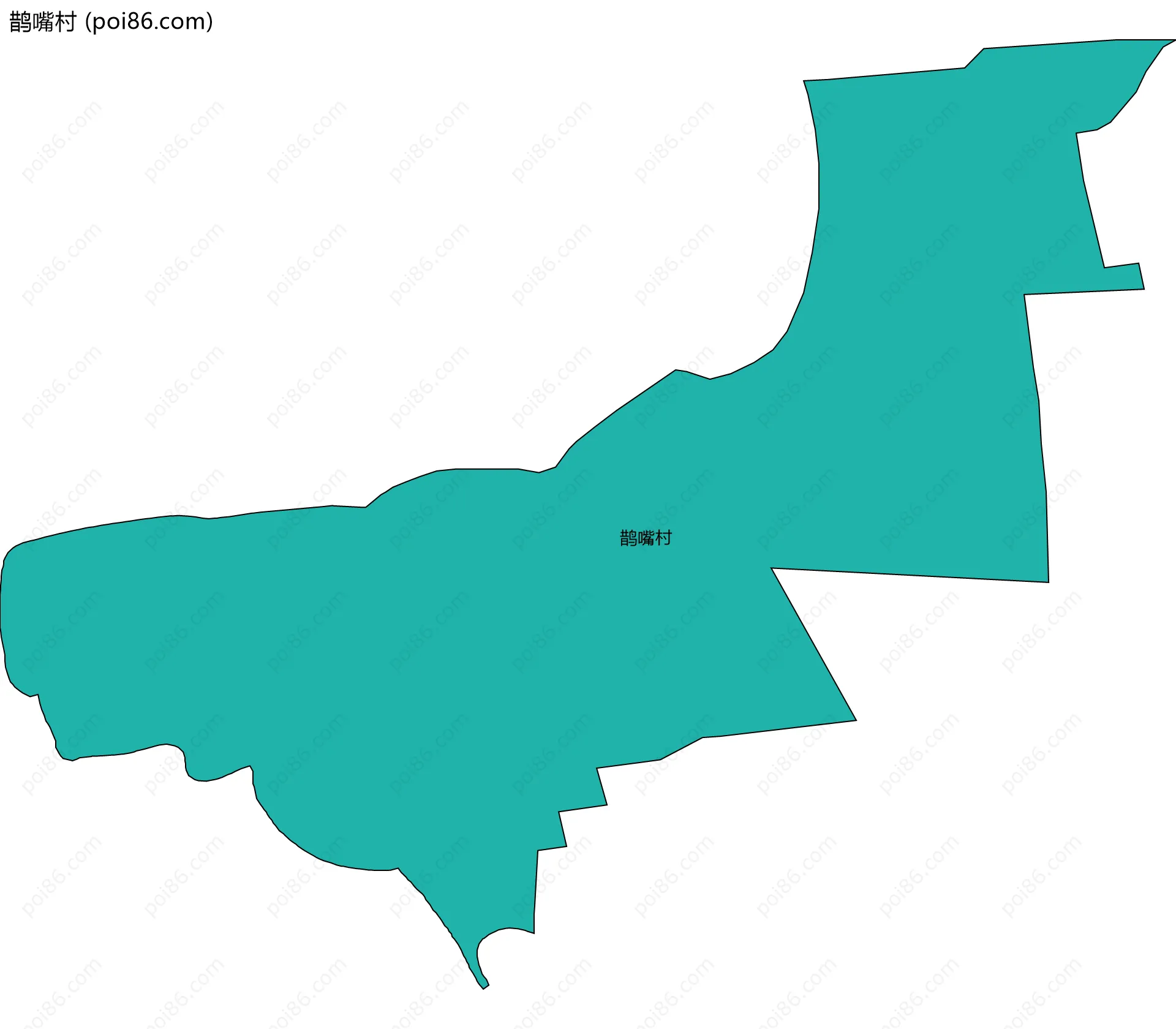 鹊嘴村边界地图