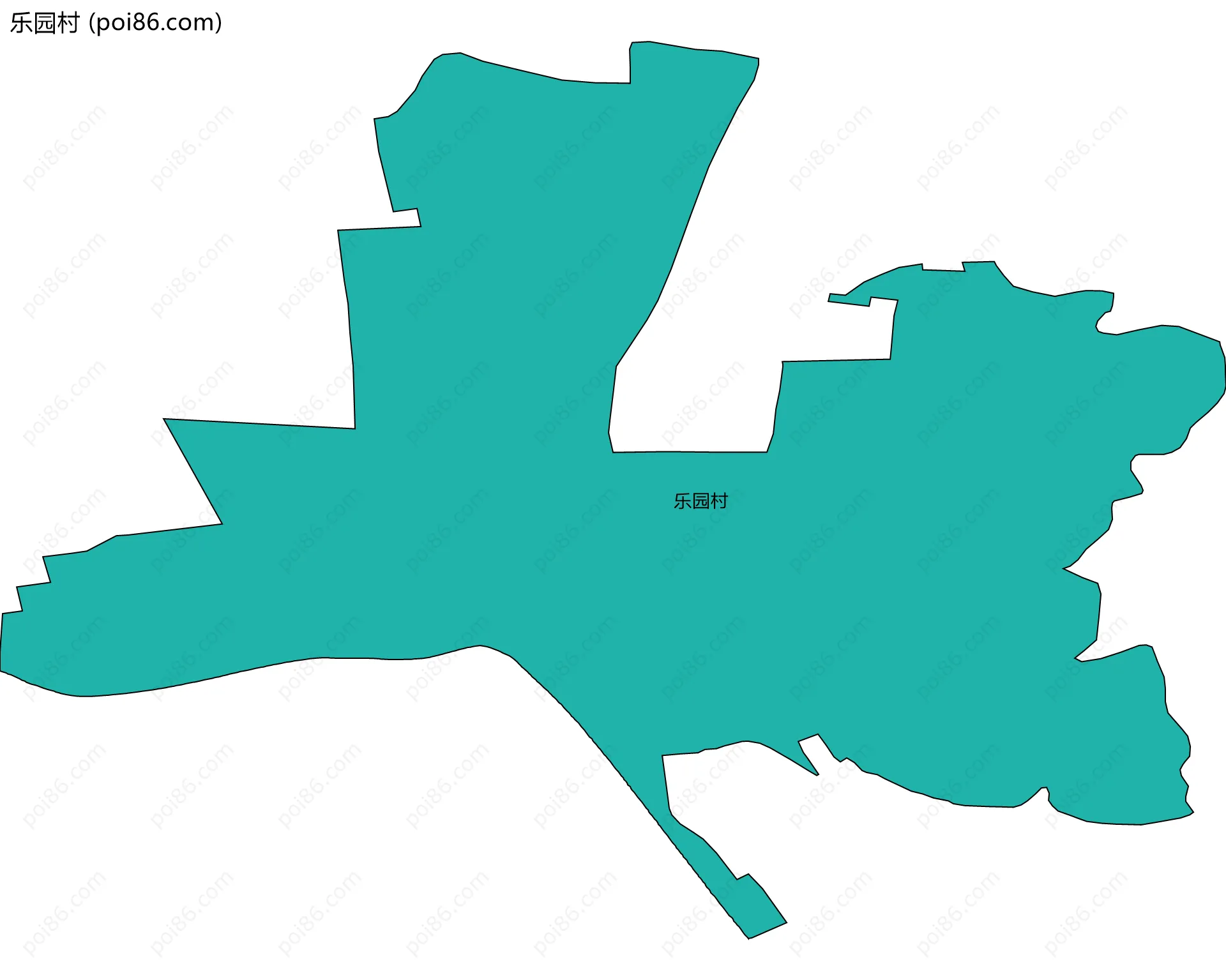 乐园村边界地图