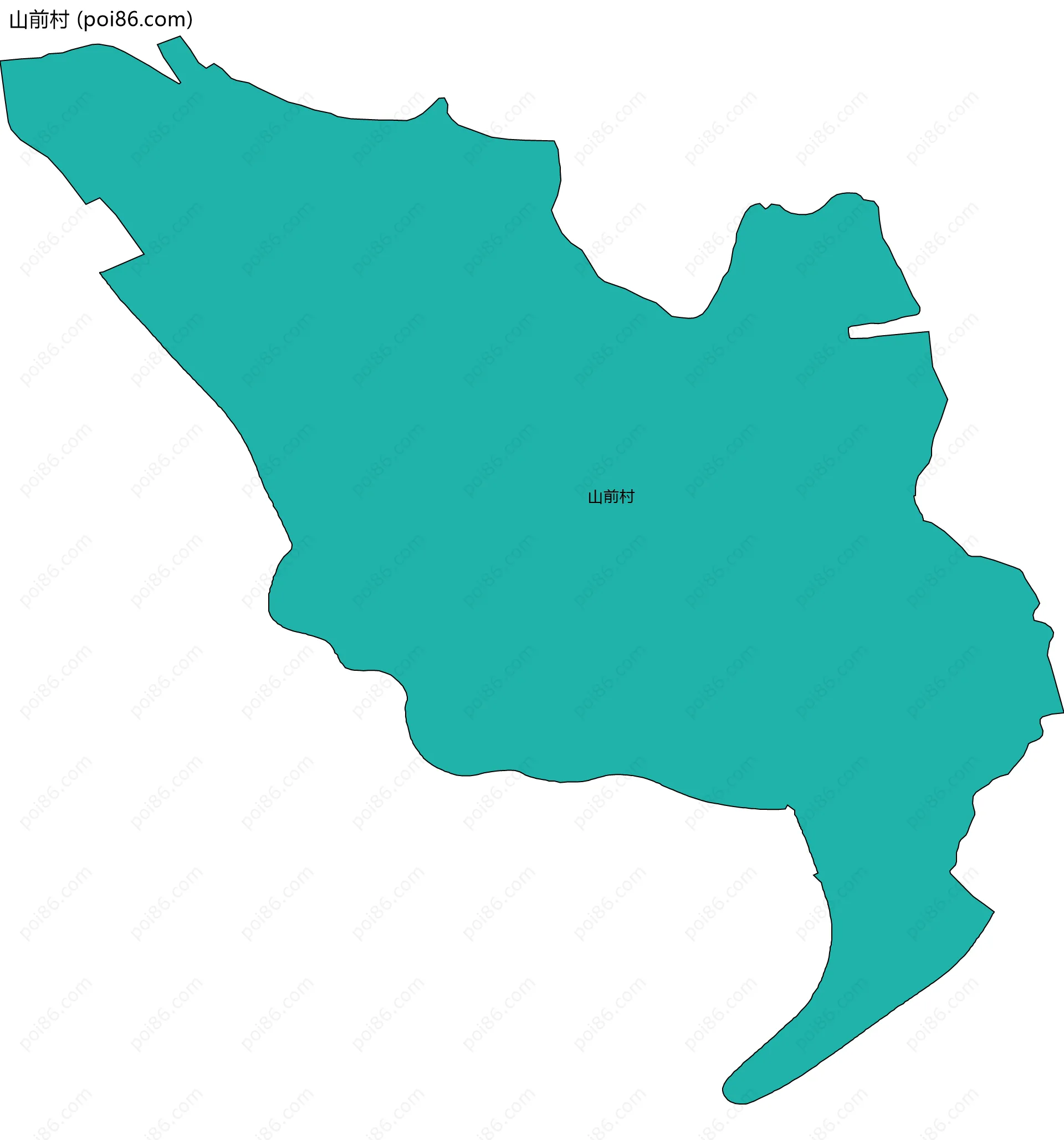 山前村边界地图