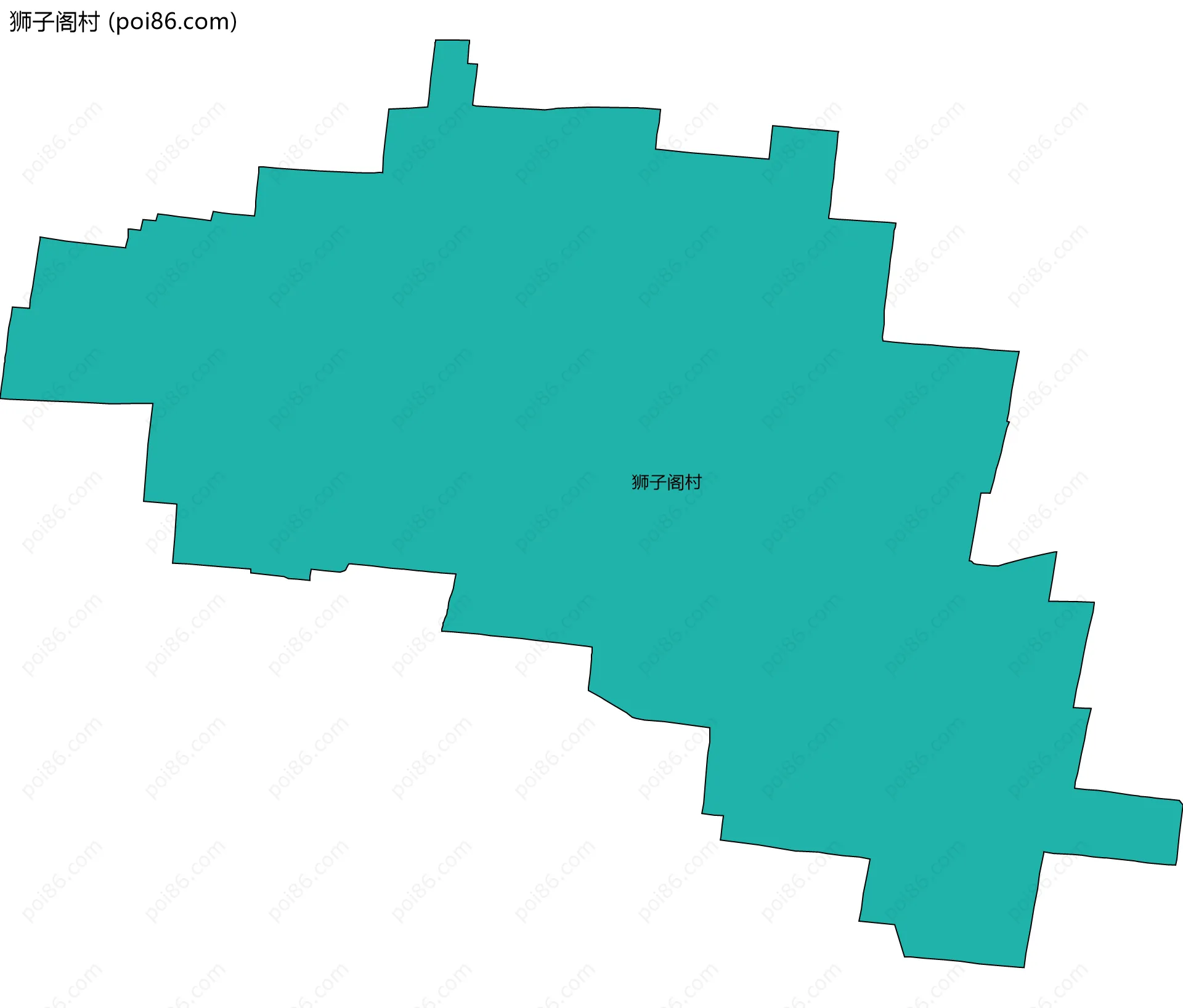 狮子阁村边界地图