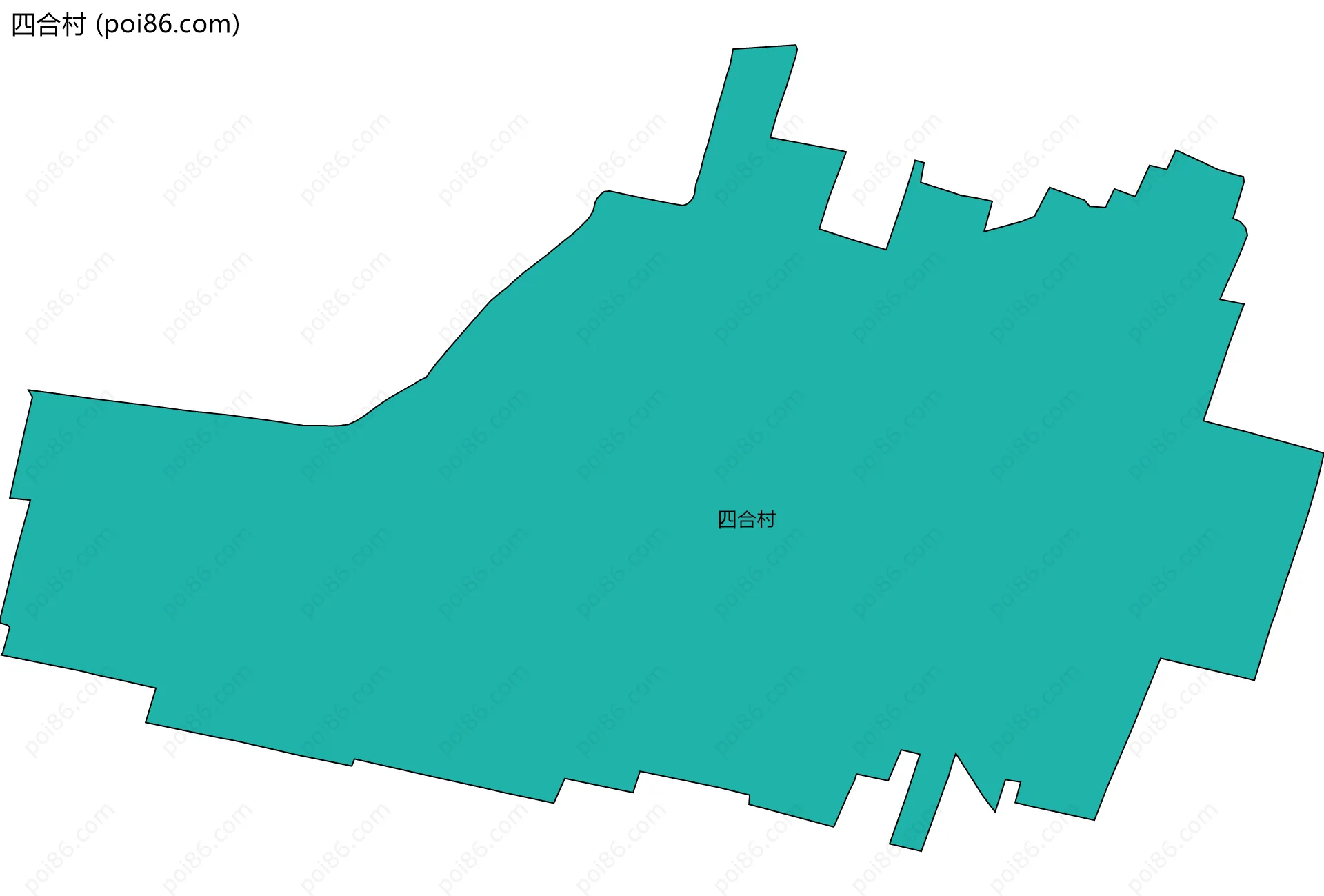 四合村边界地图