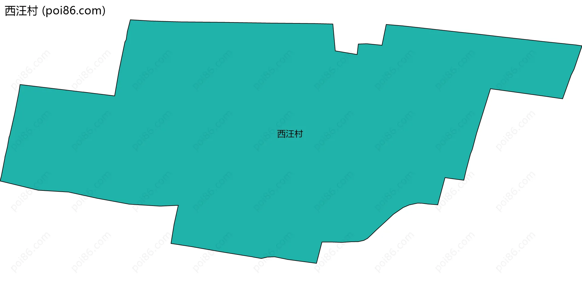 西汪村边界地图