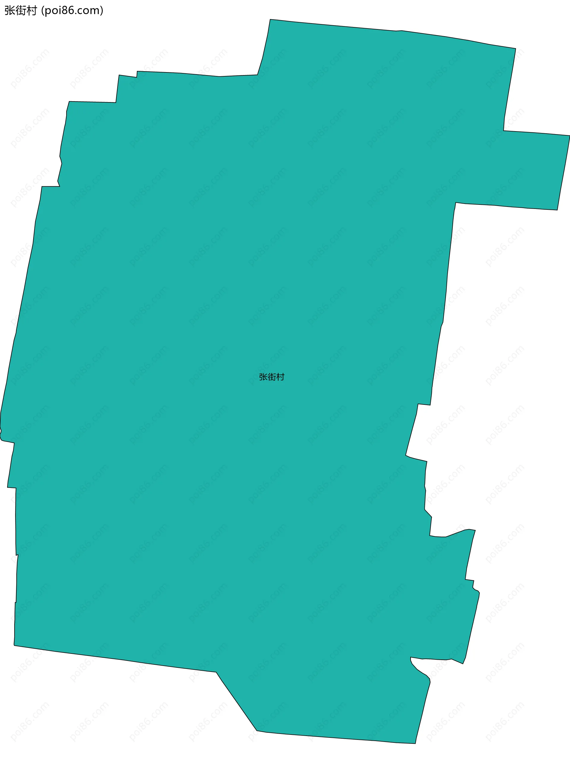 张街村边界地图