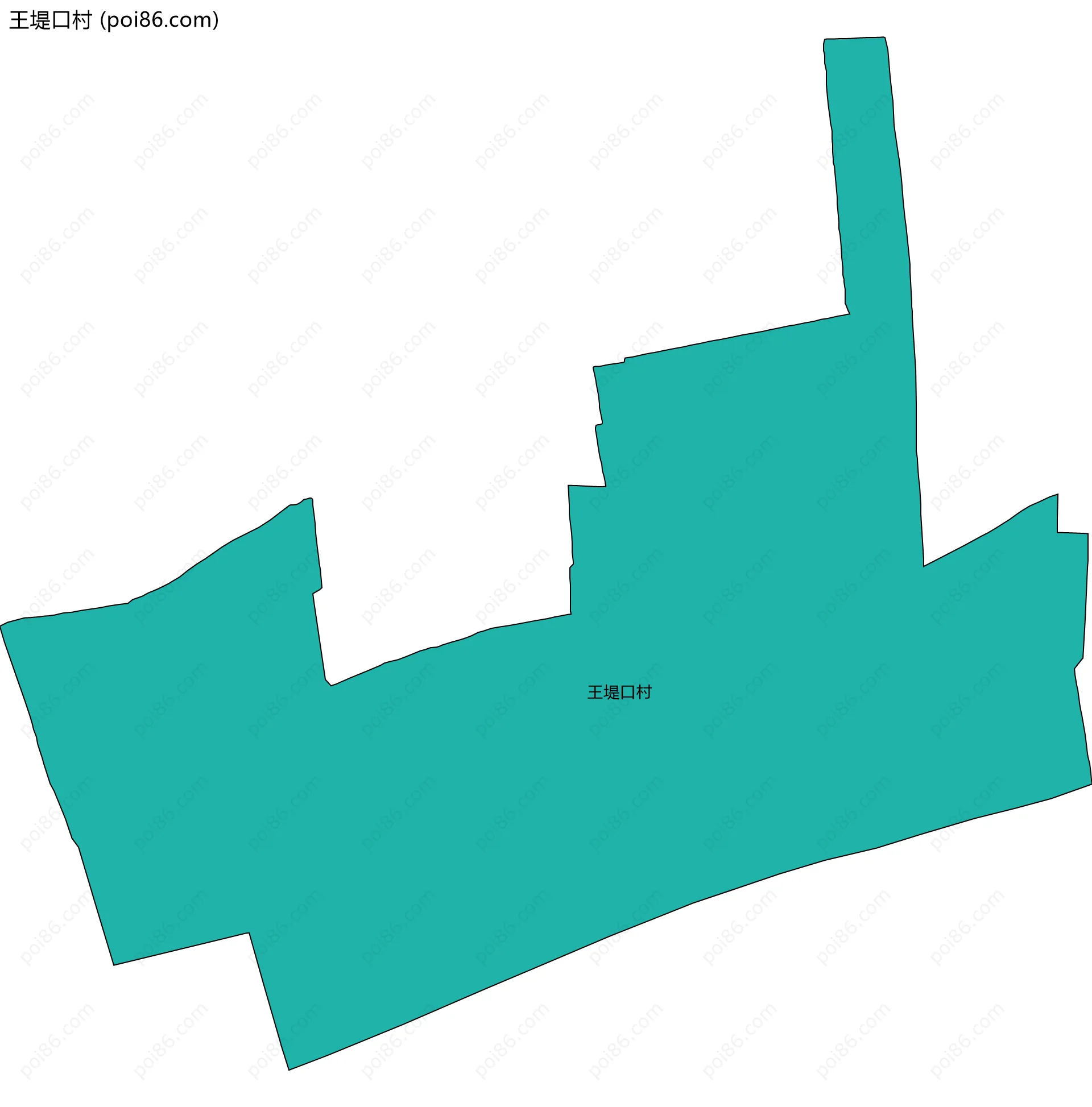 王堤口村边界地图