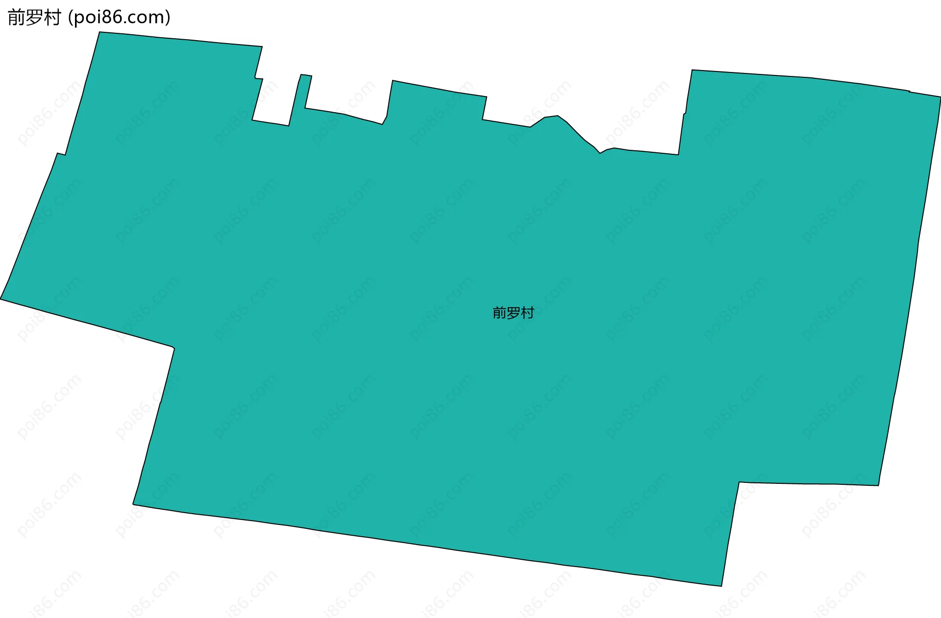 前罗村边界地图