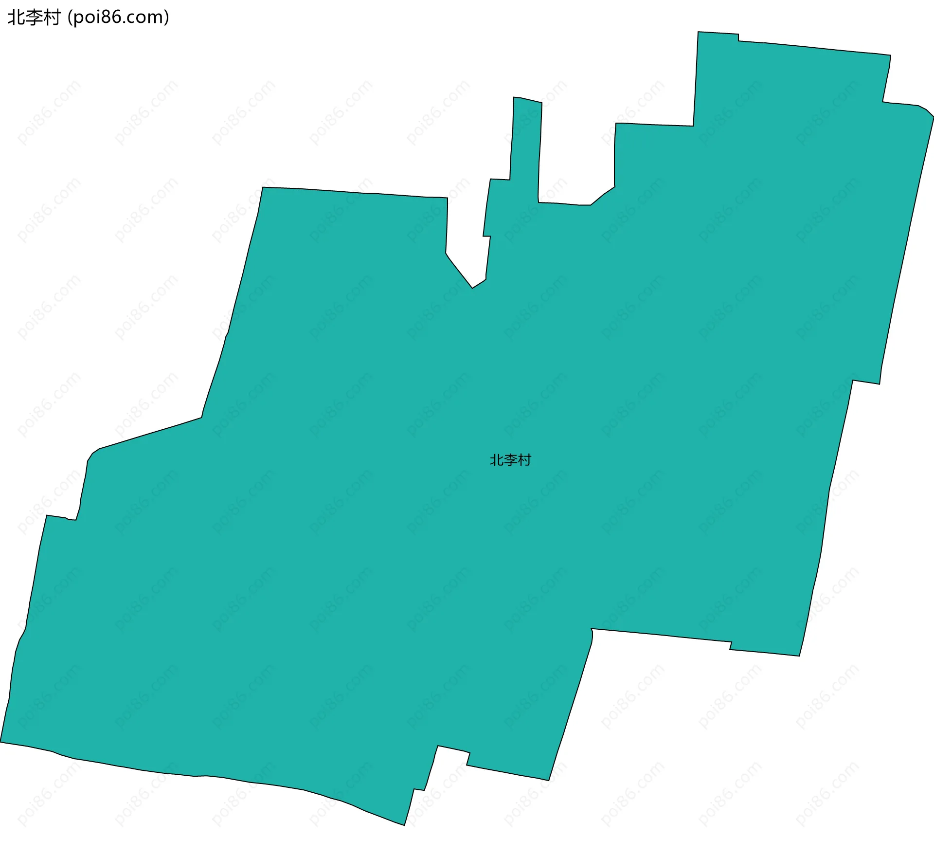 北李村边界地图