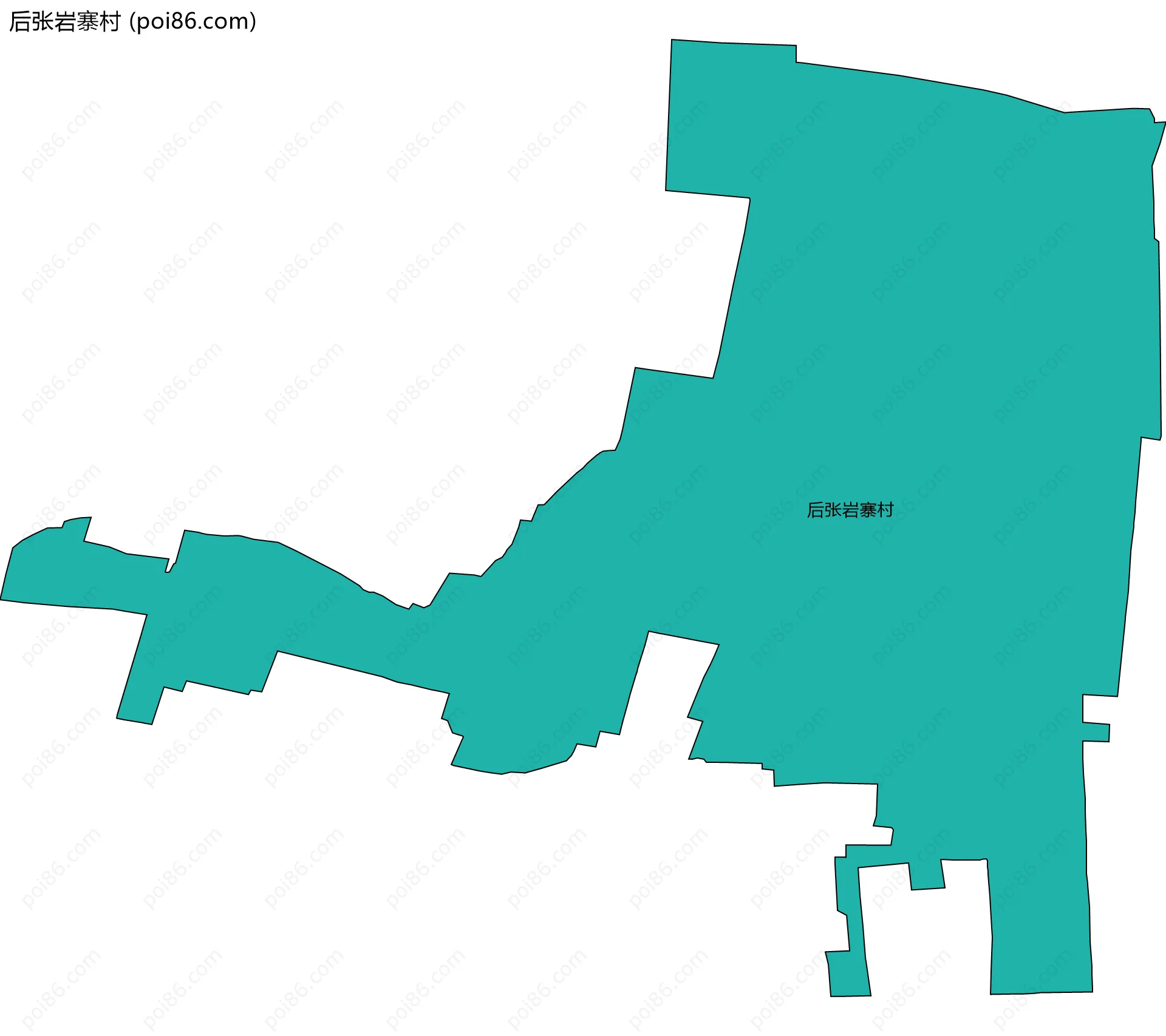 后张岩寨村边界地图