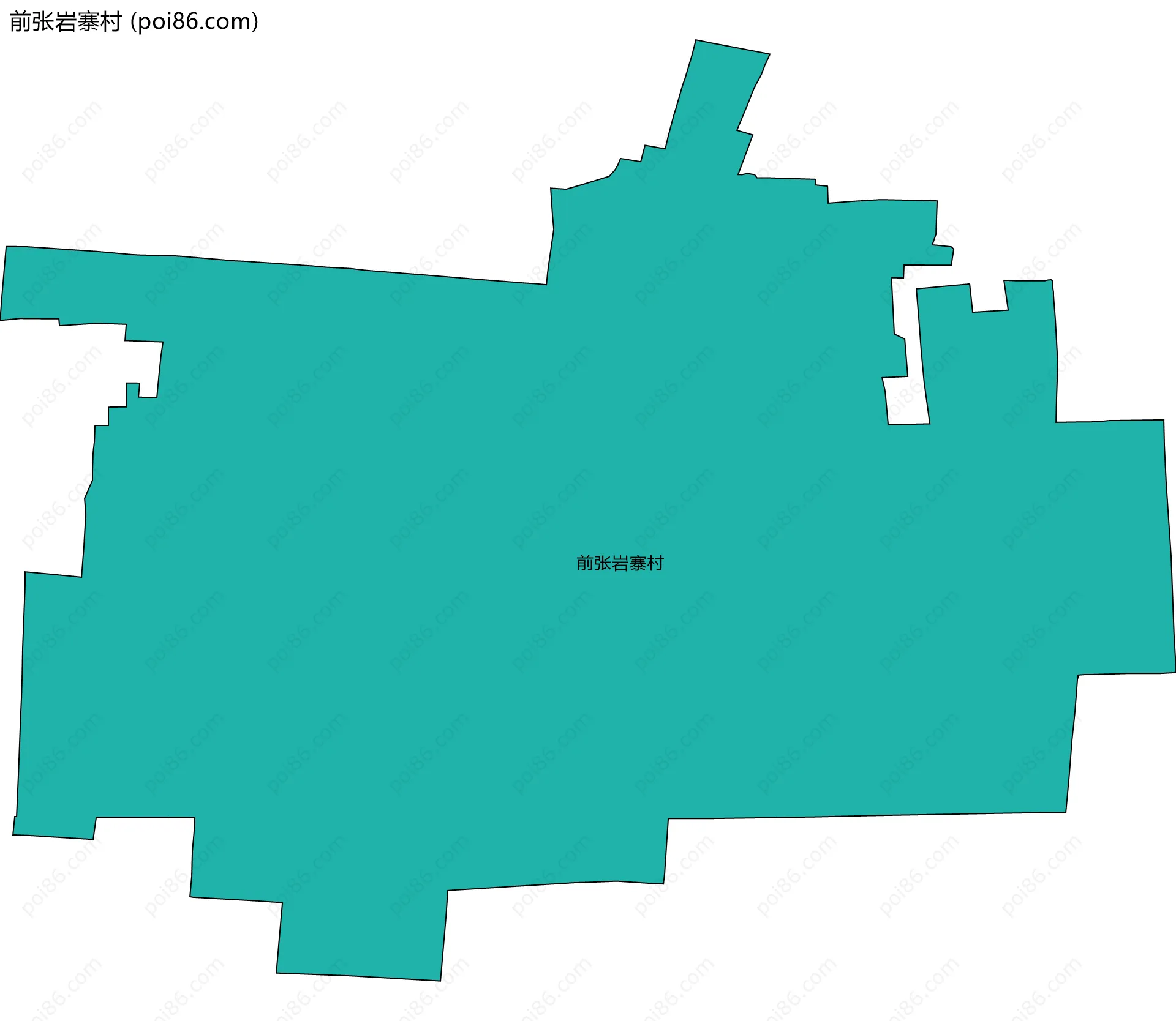 前张岩寨村边界地图