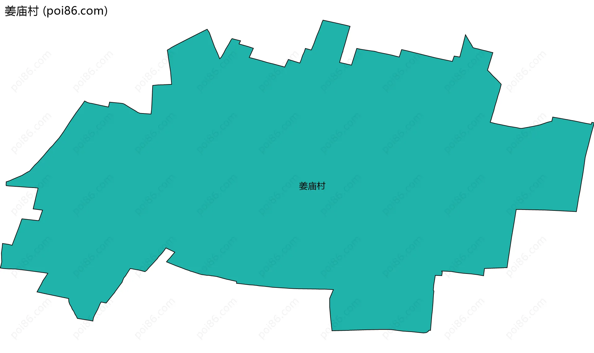 姜庙村边界地图