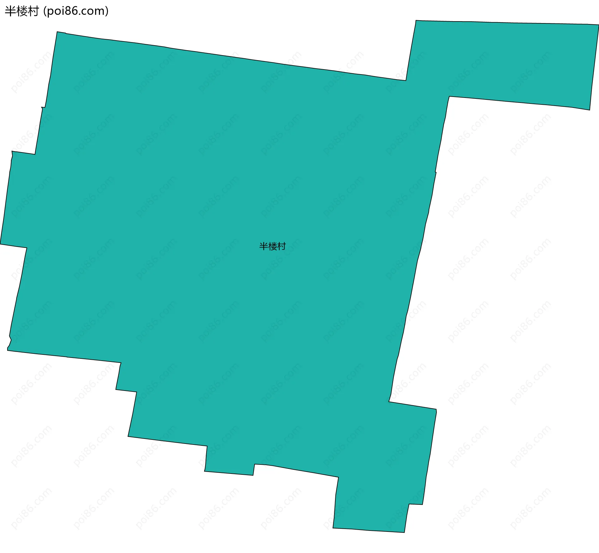 半楼村边界地图
