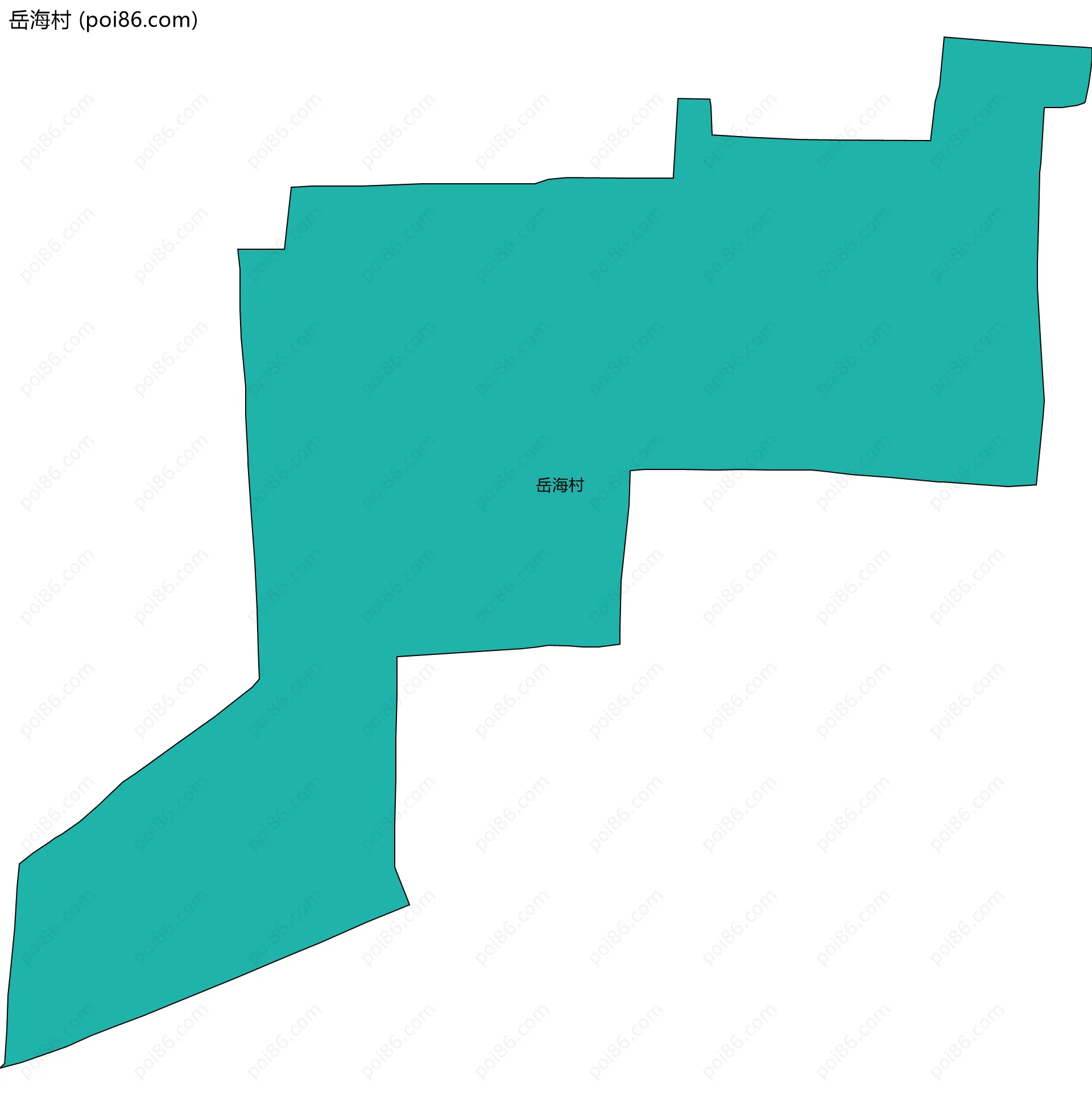 岳海村边界地图