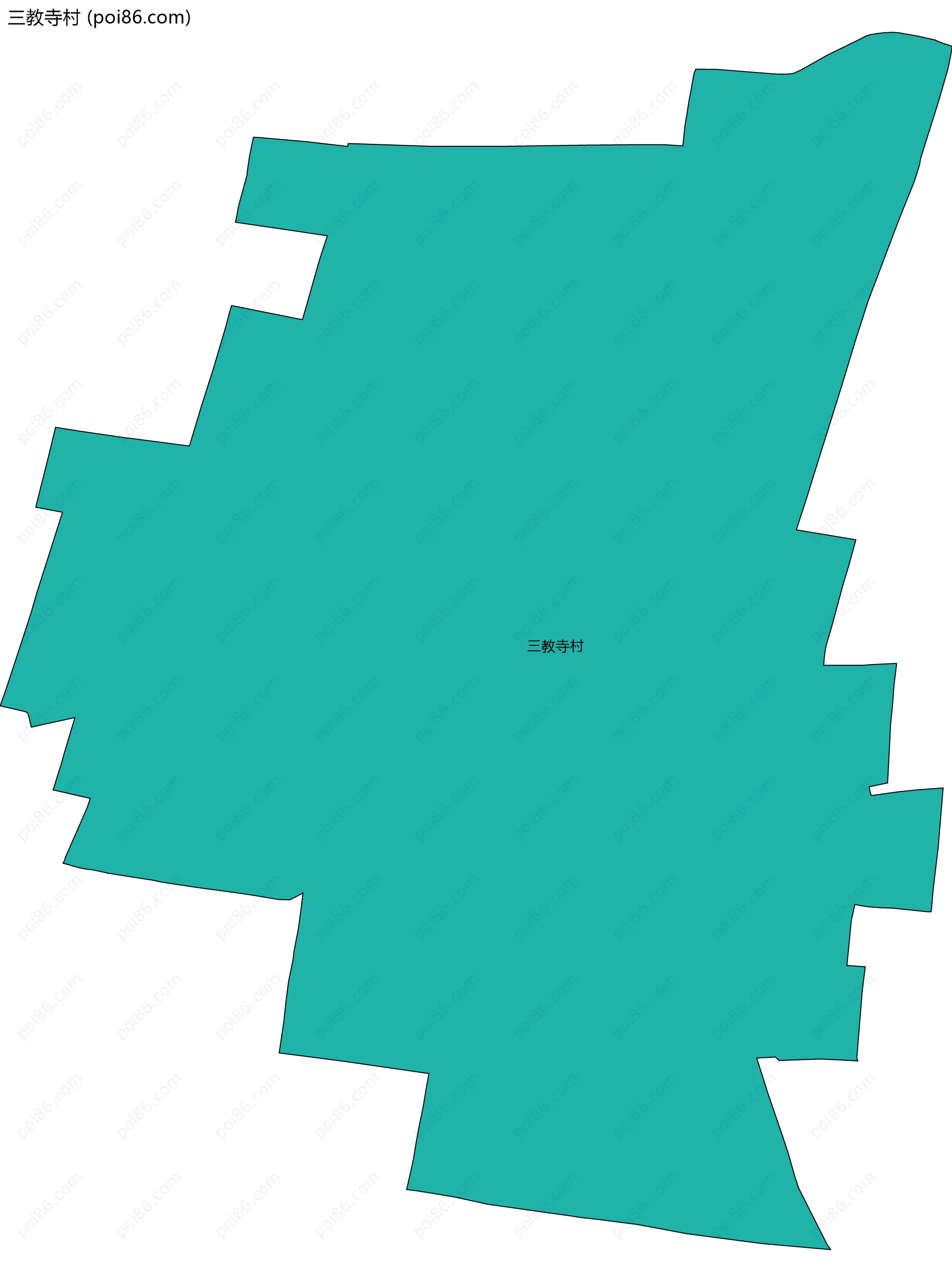 三教寺村边界地图
