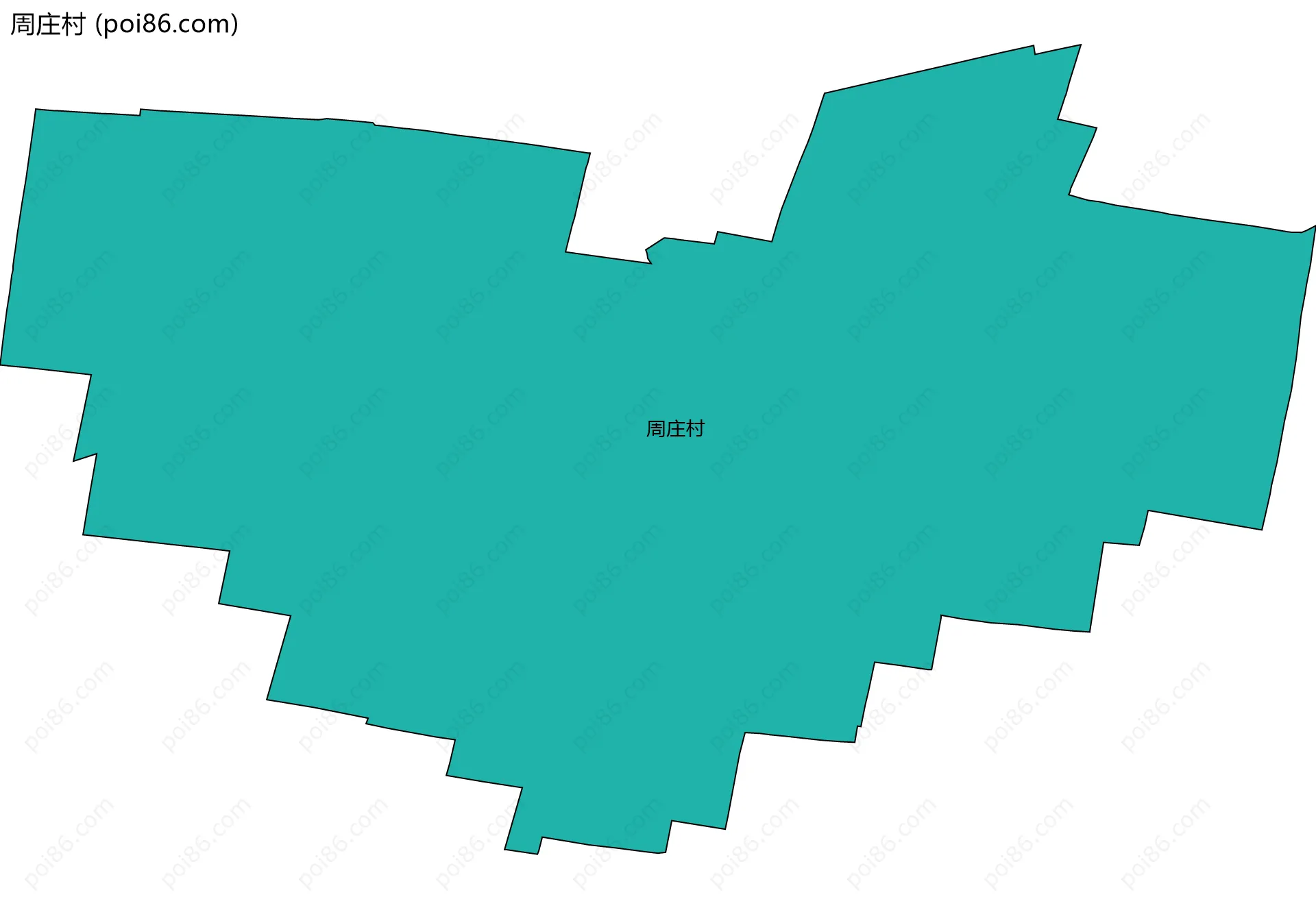 周庄村边界地图