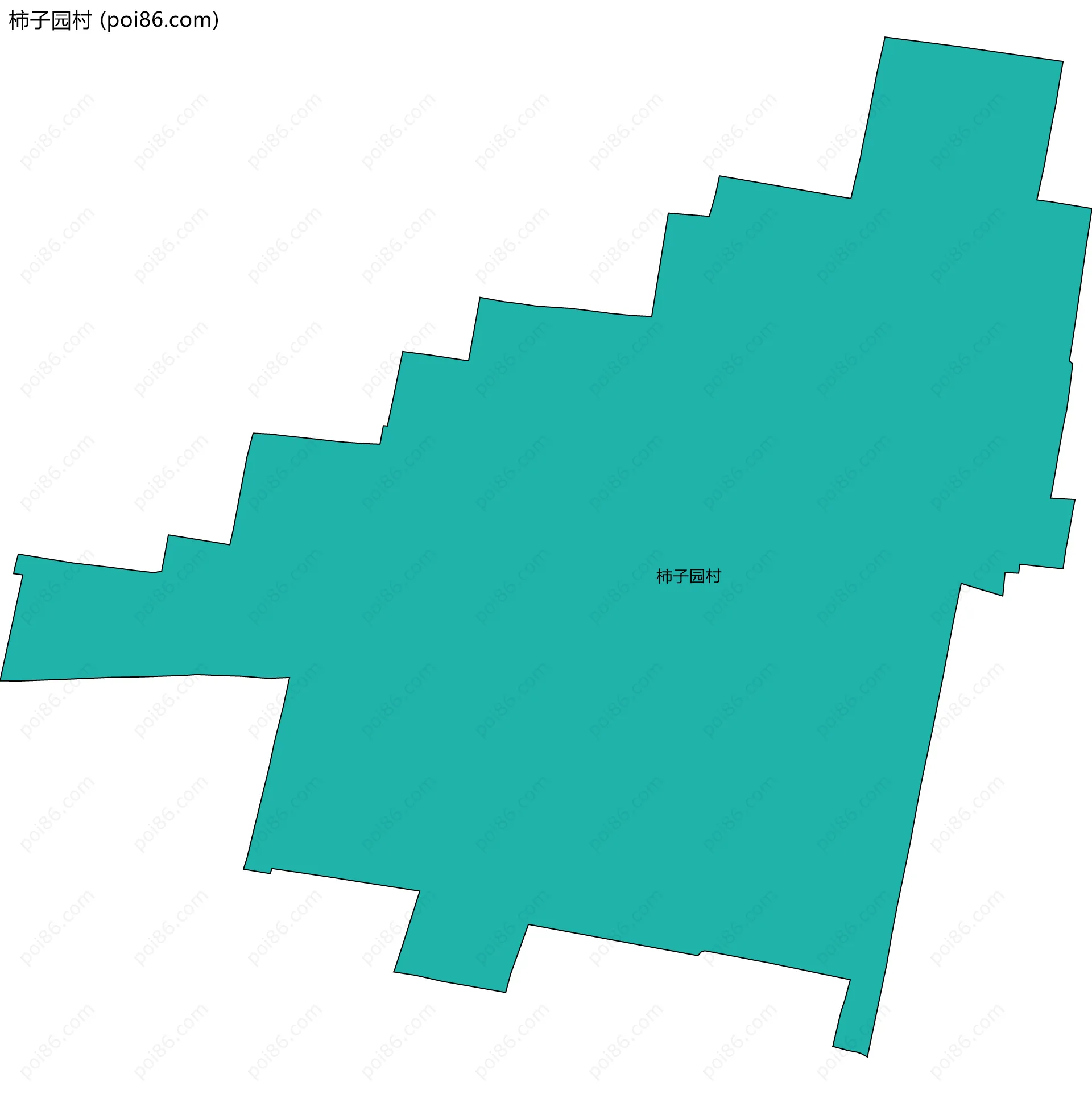 柿子园村边界地图