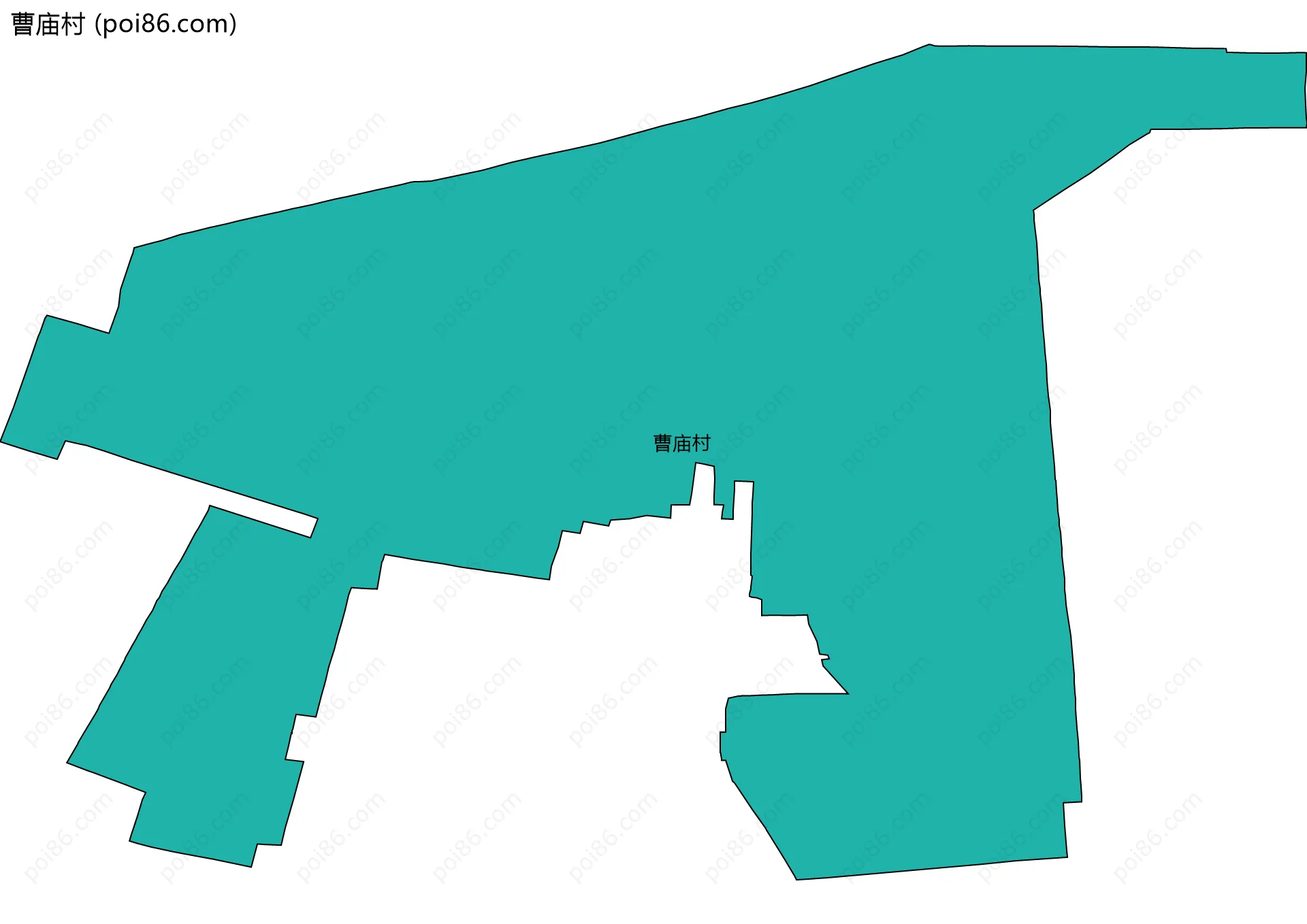 曹庙村边界地图