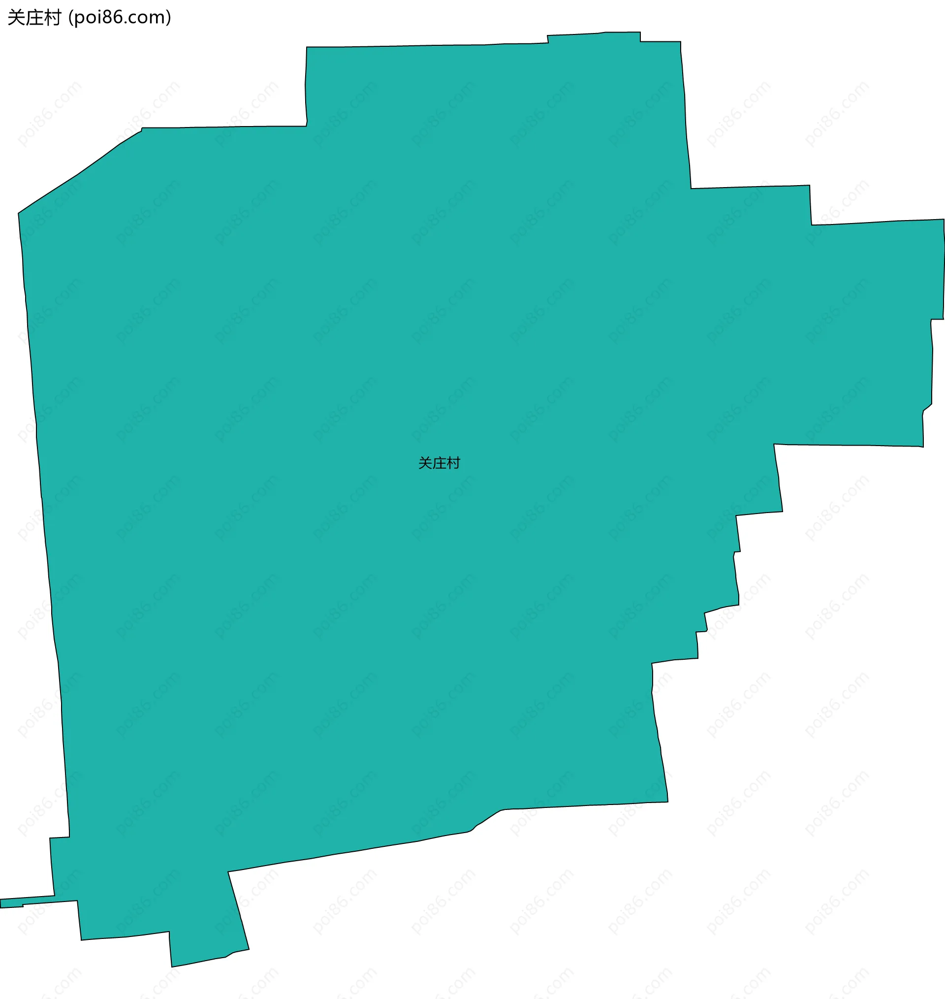 关庄村边界地图
