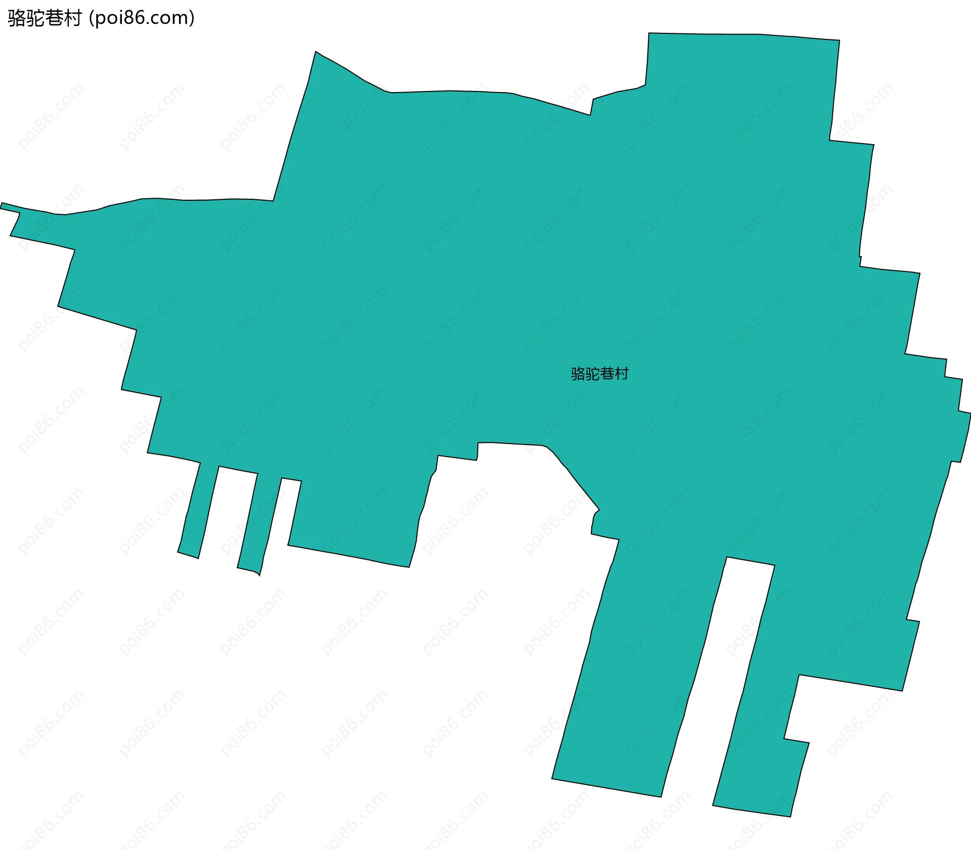 骆驼巷村边界地图