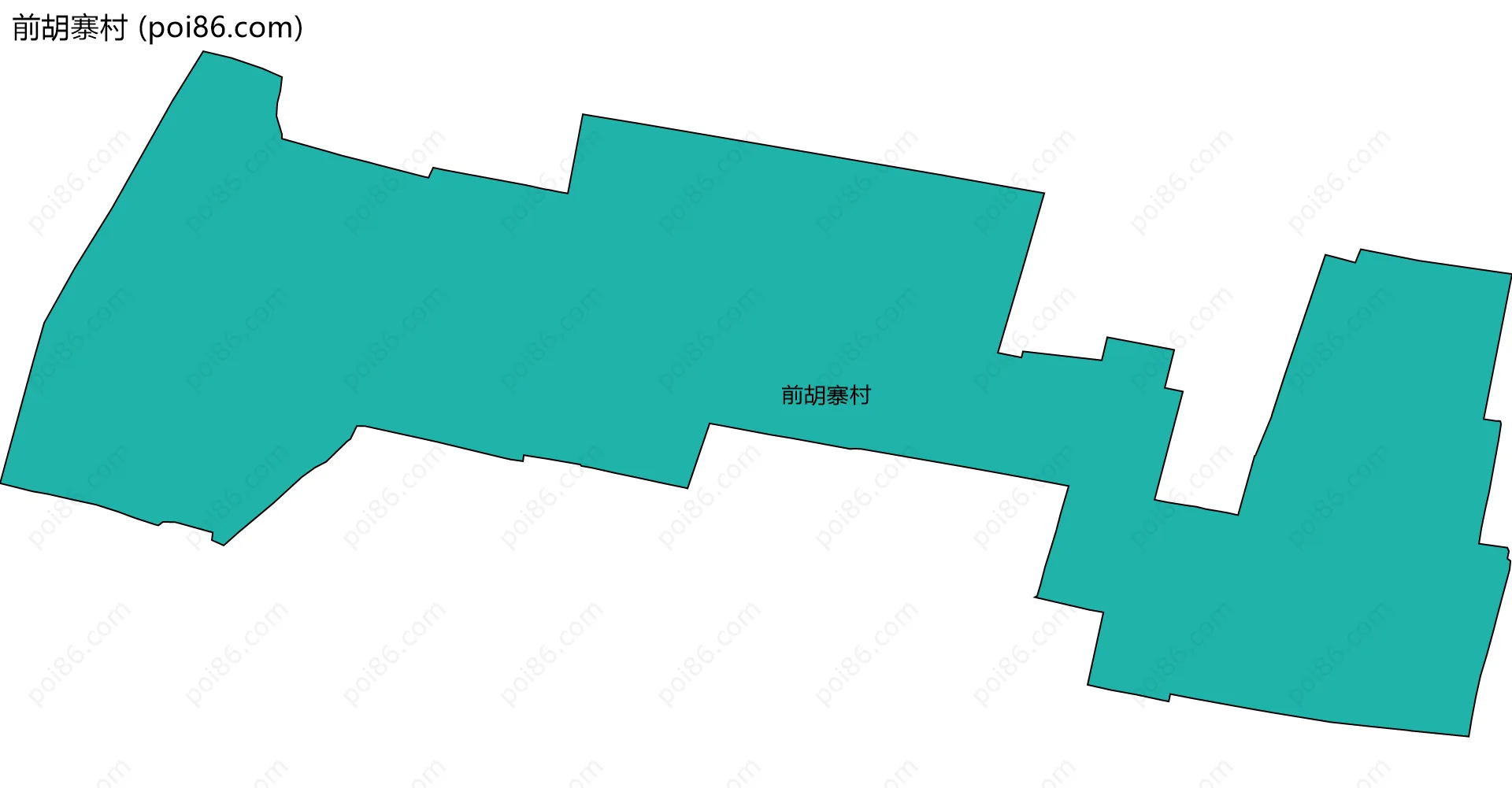 前胡寨村边界地图