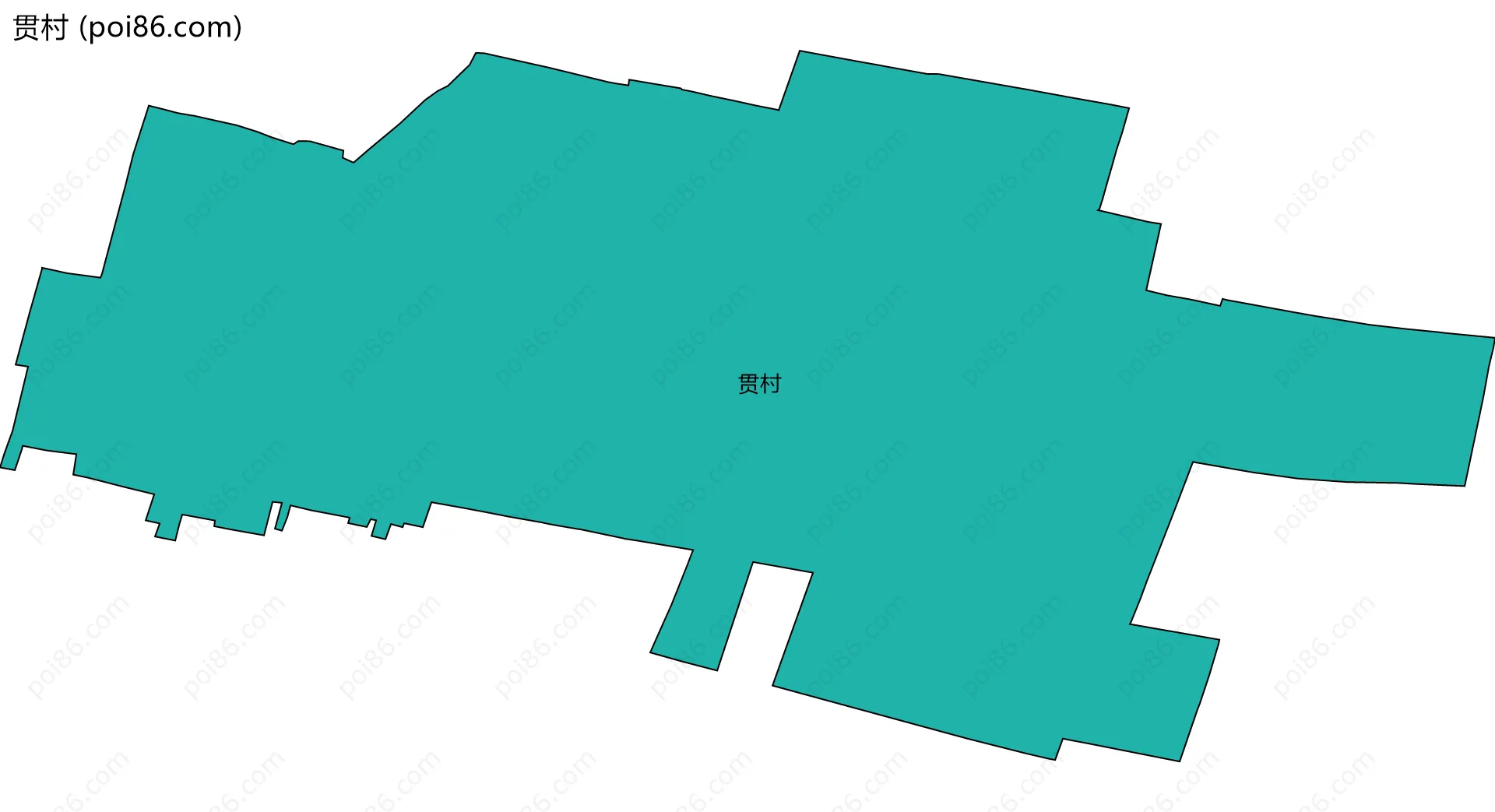 贯村边界地图