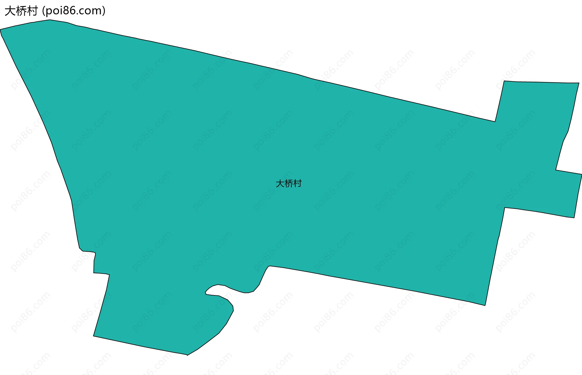 大桥村边界地图