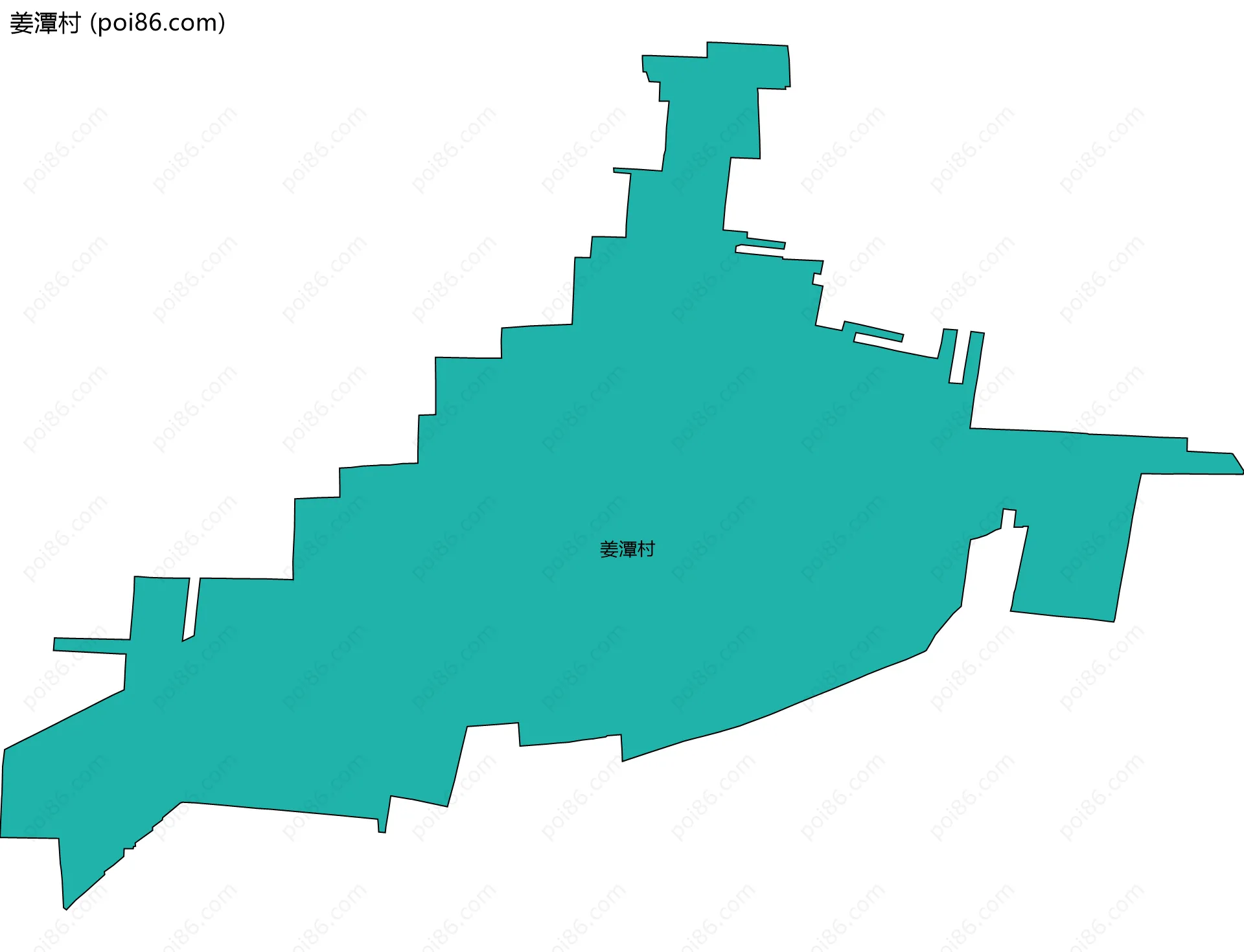 姜潭村边界地图