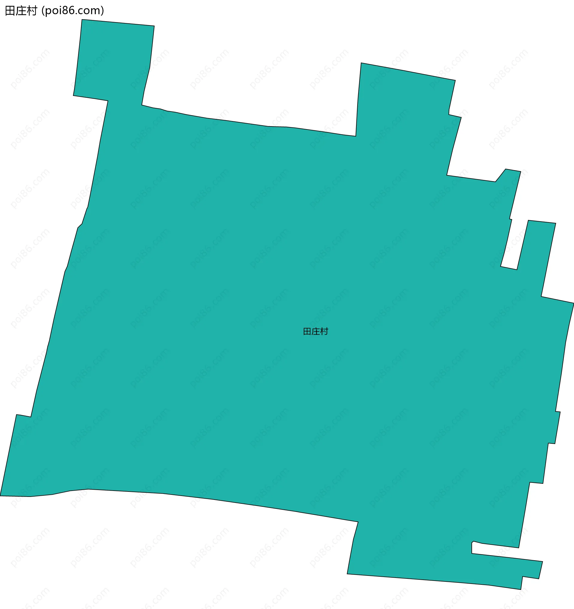 田庄村边界地图