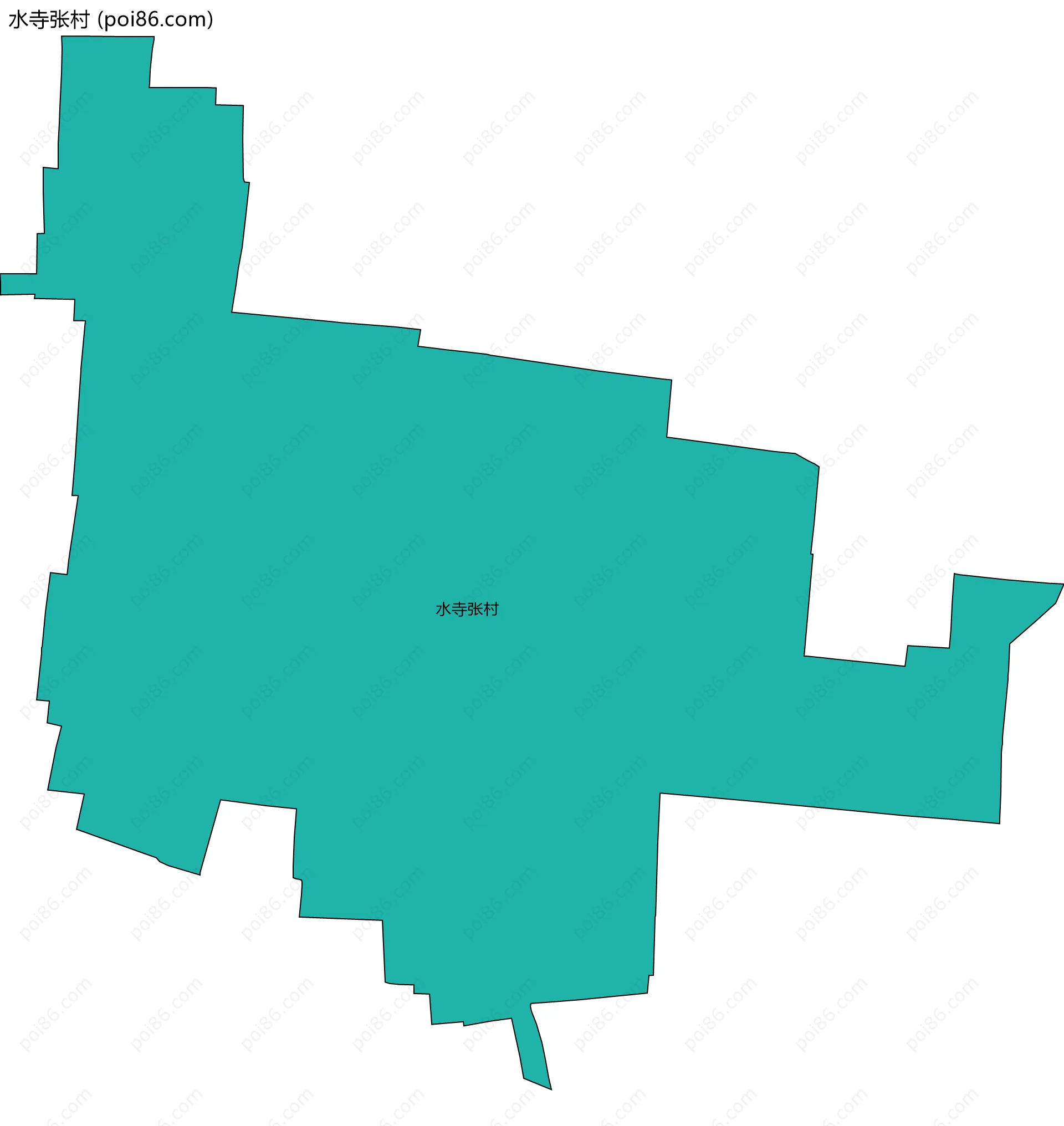 水寺张村边界地图