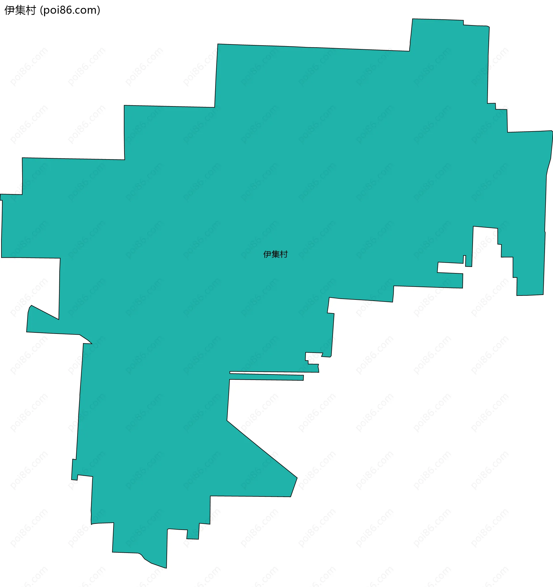 伊集村边界地图
