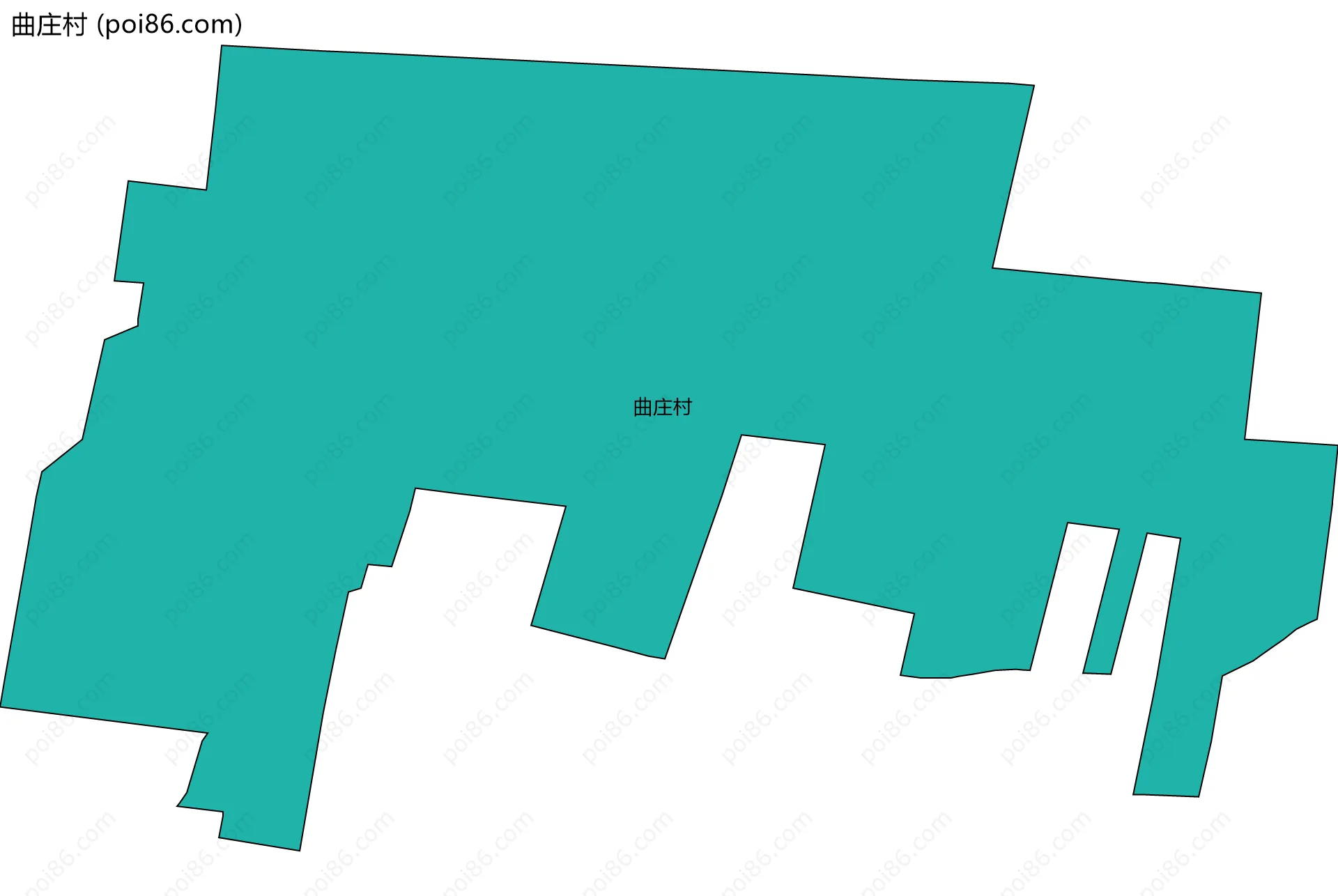 曲庄村边界地图