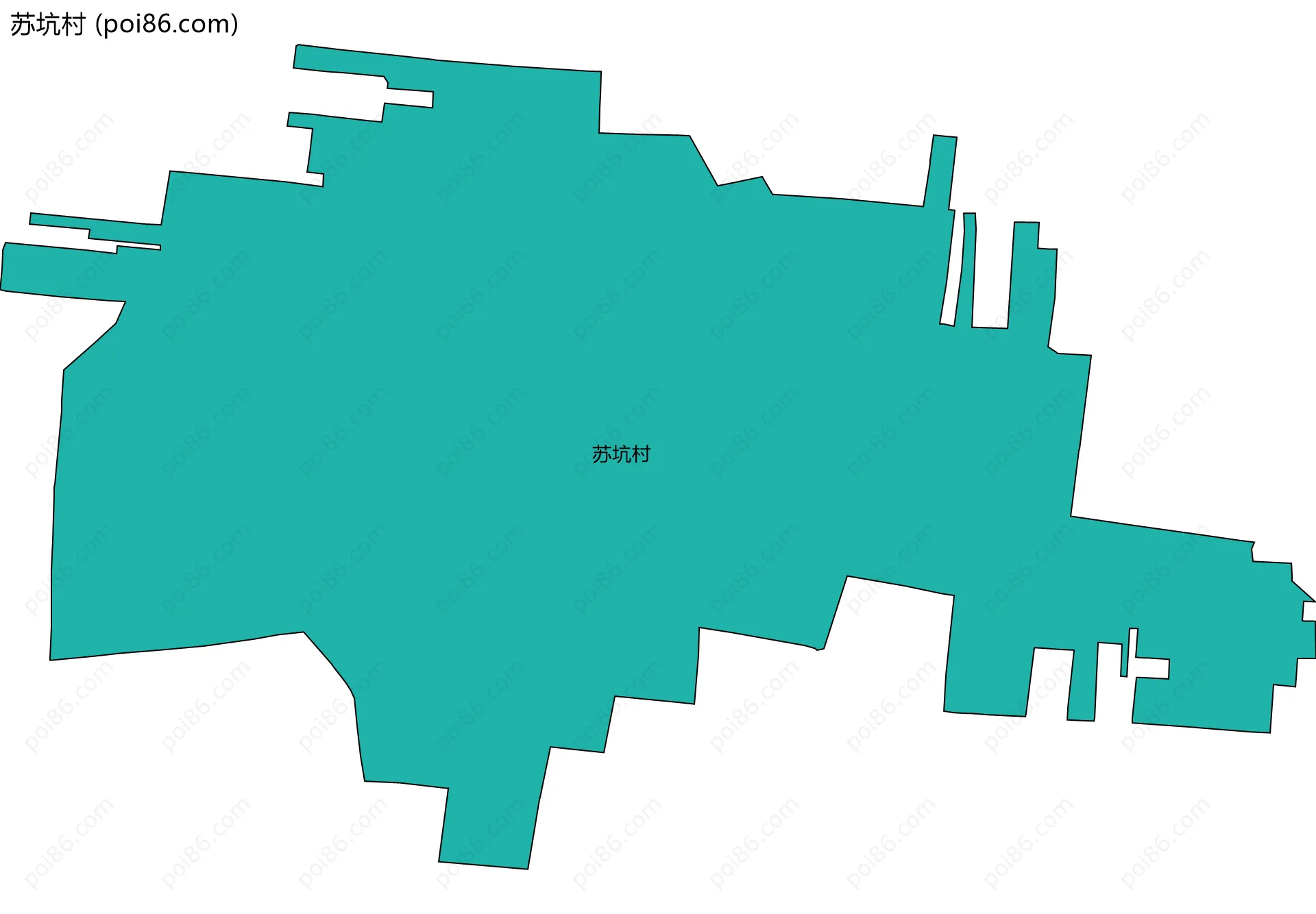 苏坑村边界地图