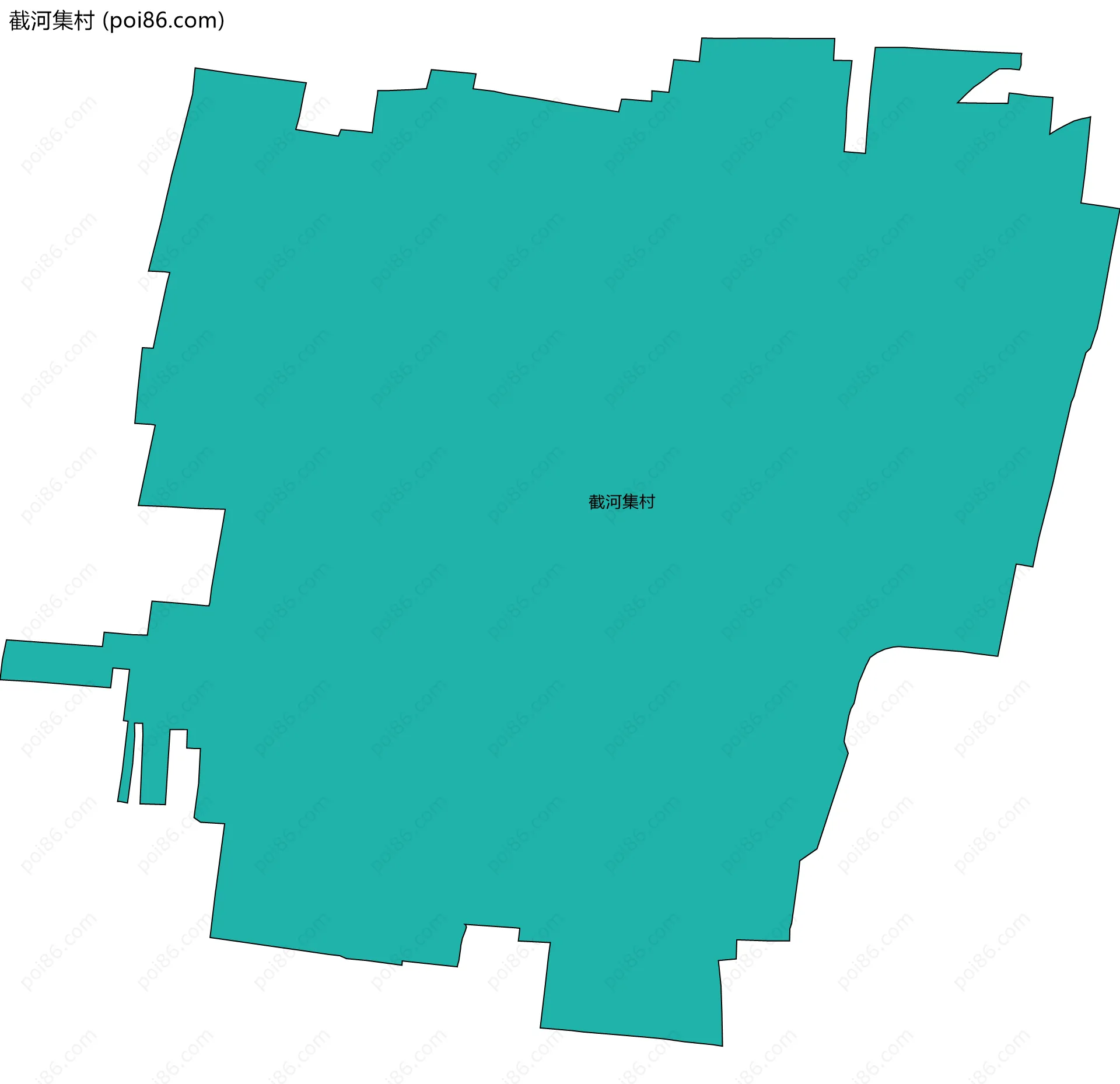 截河集村边界地图