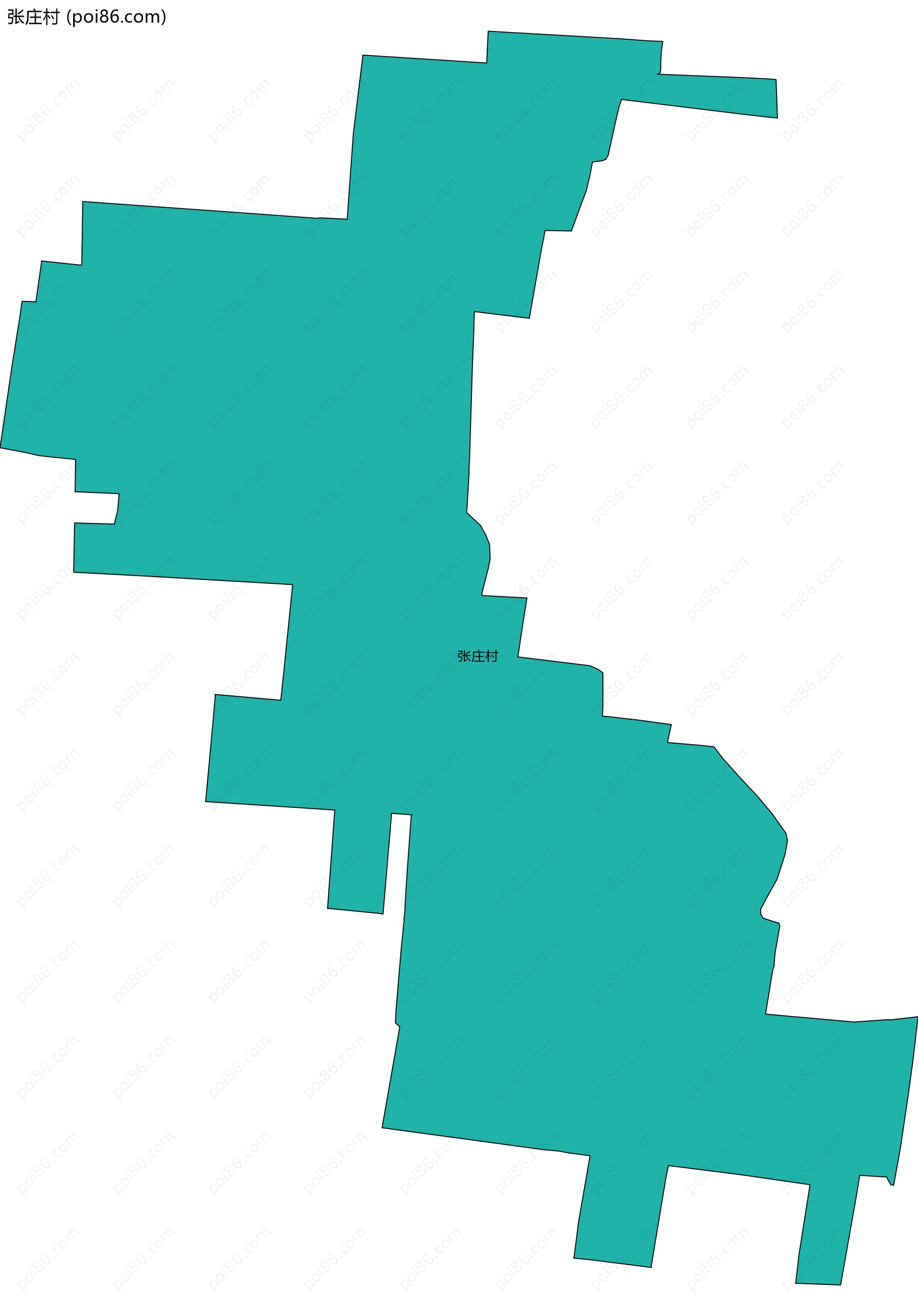 张庄村边界地图