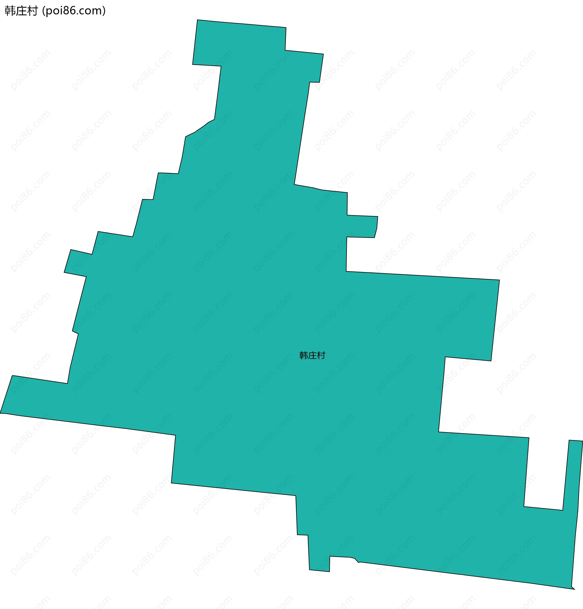 韩庄村边界地图