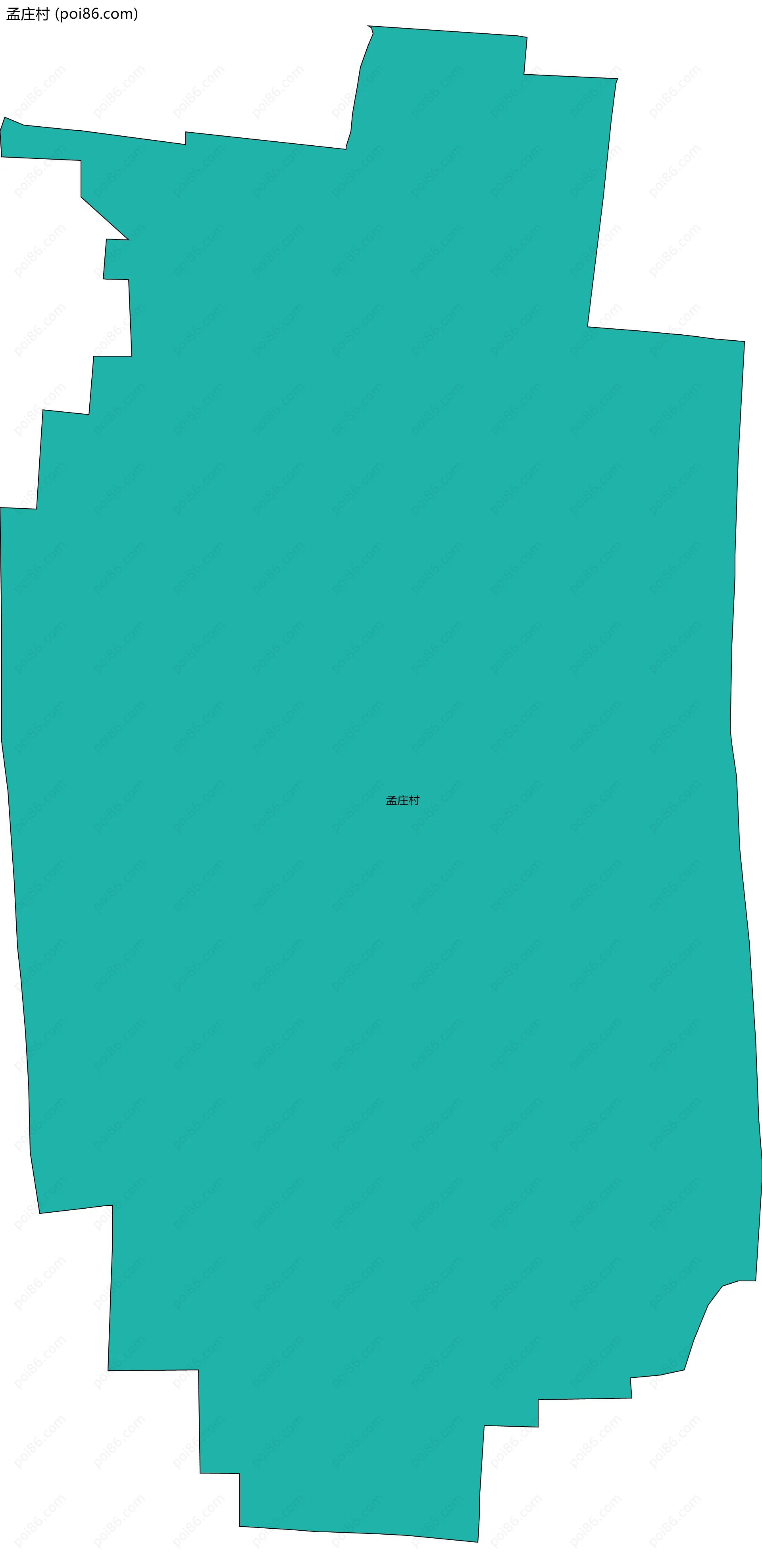 孟庄村边界地图