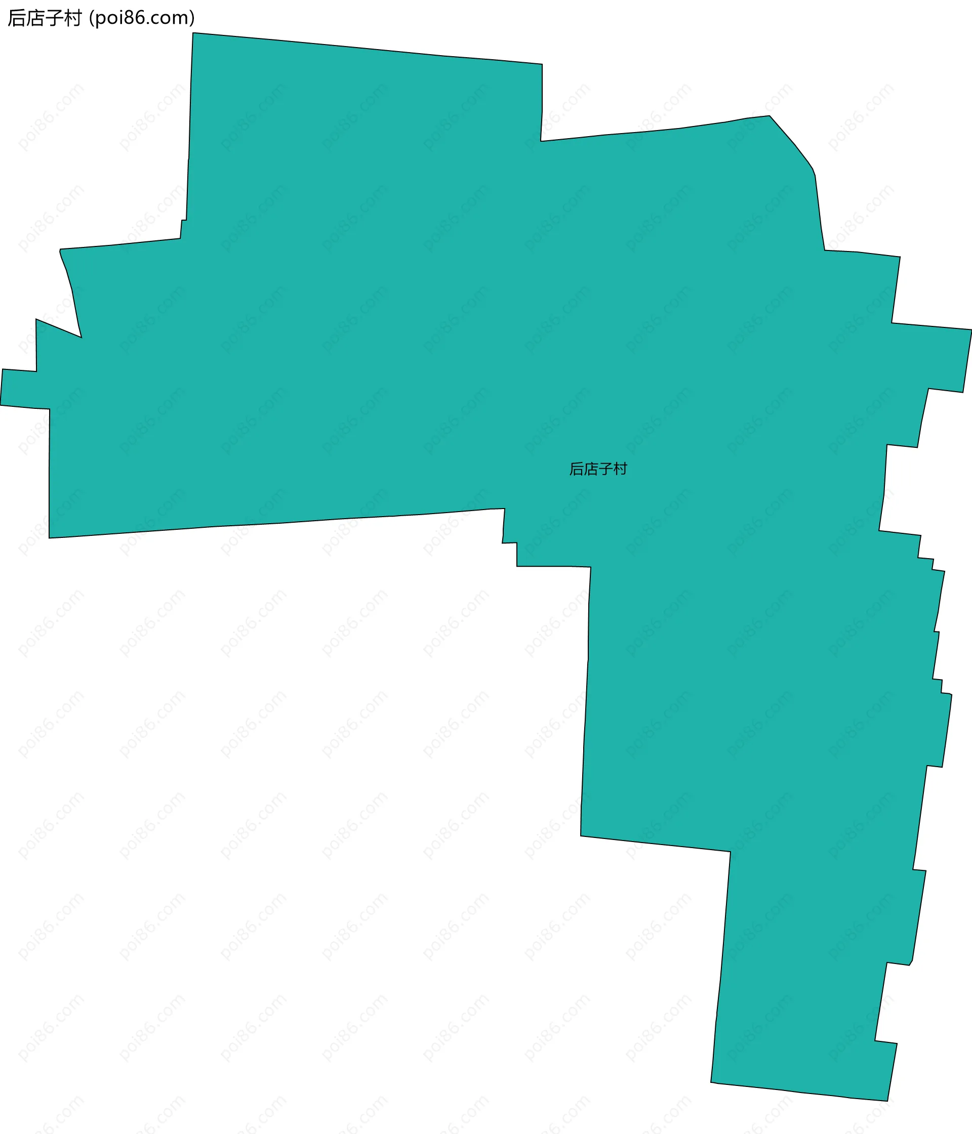 后店子村边界地图