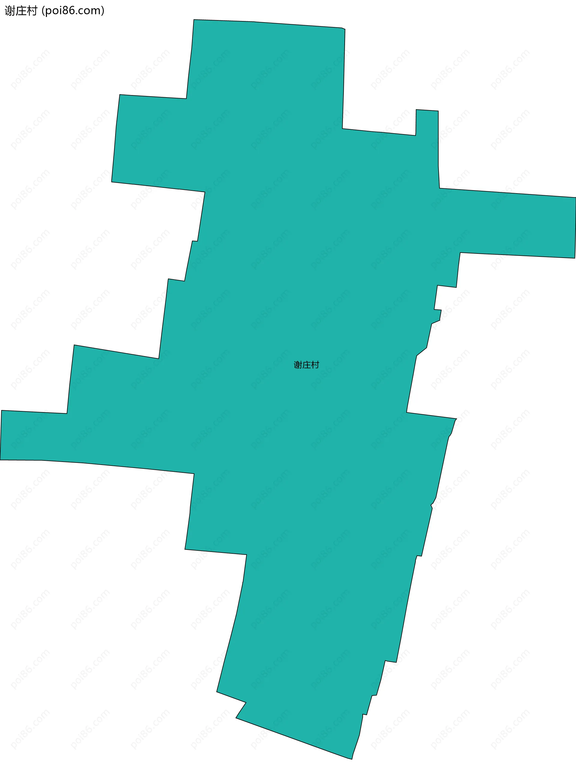 谢庄村边界地图