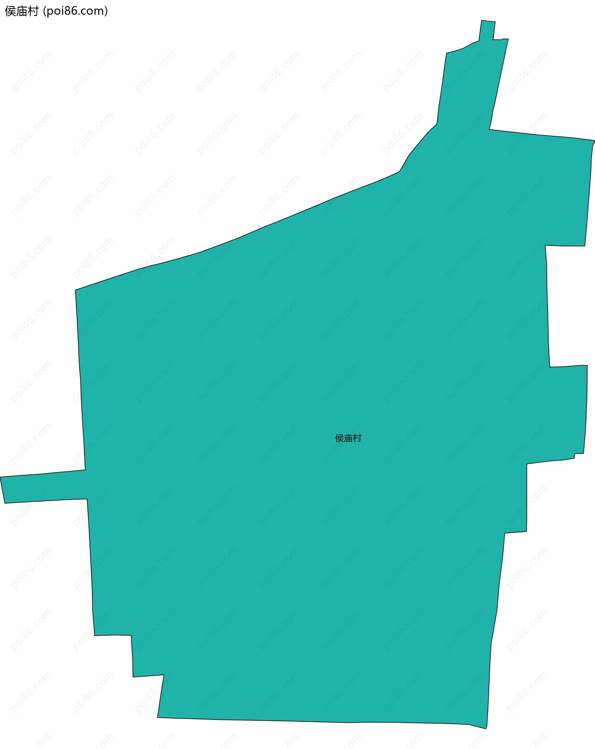 侯庙村边界地图