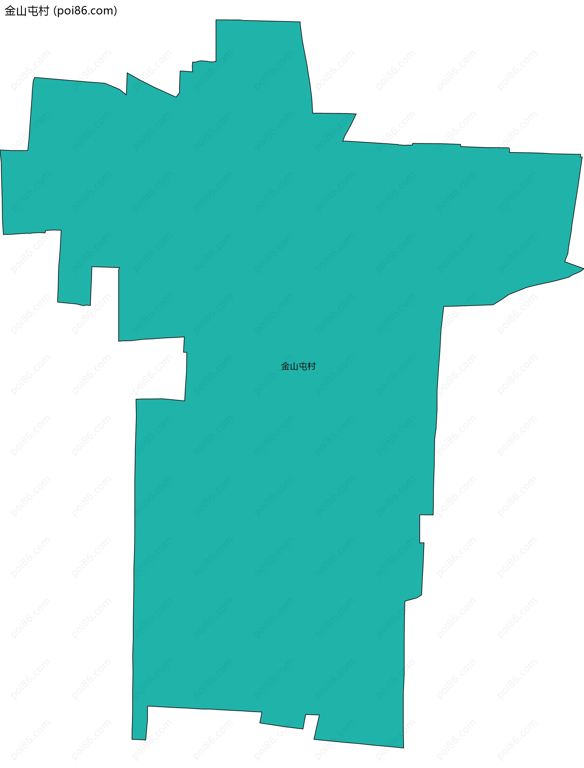 金山屯村边界地图