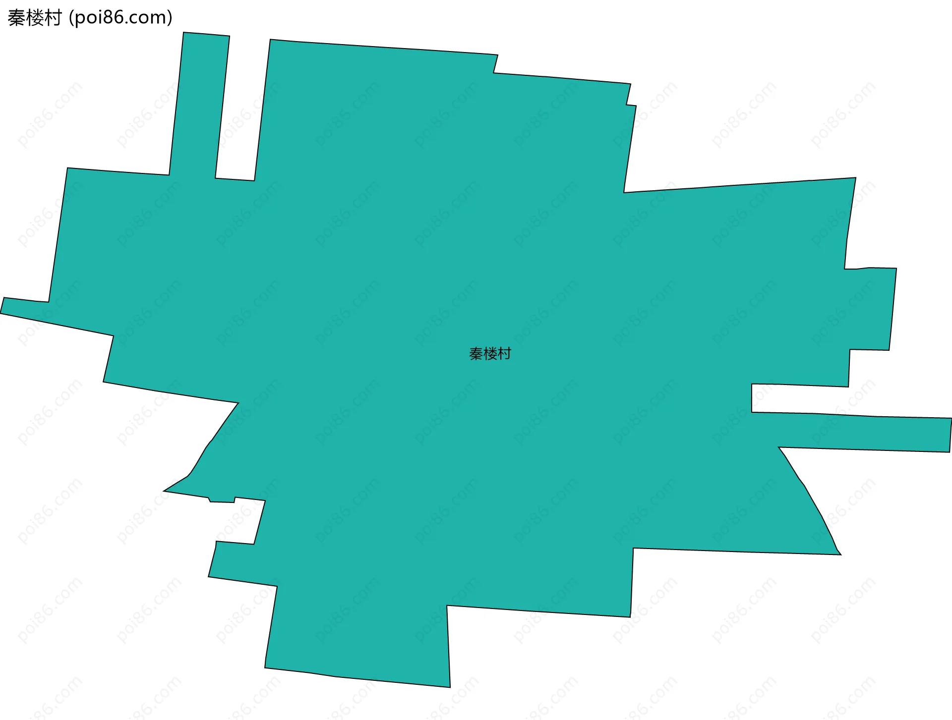 秦楼村边界地图