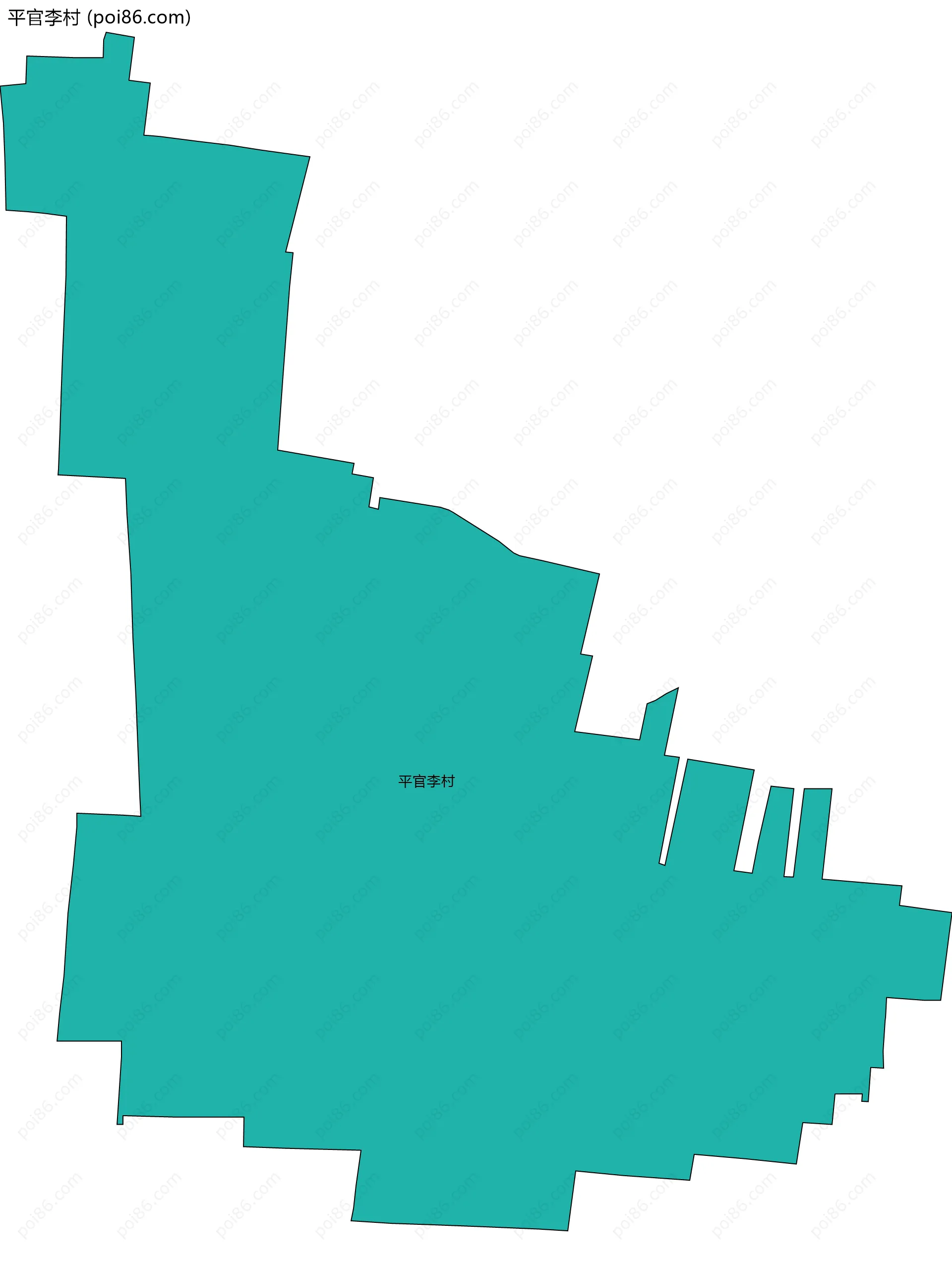 平官李村边界地图
