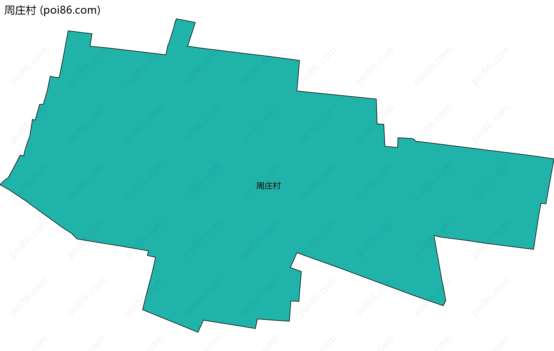 周庄村边界地图