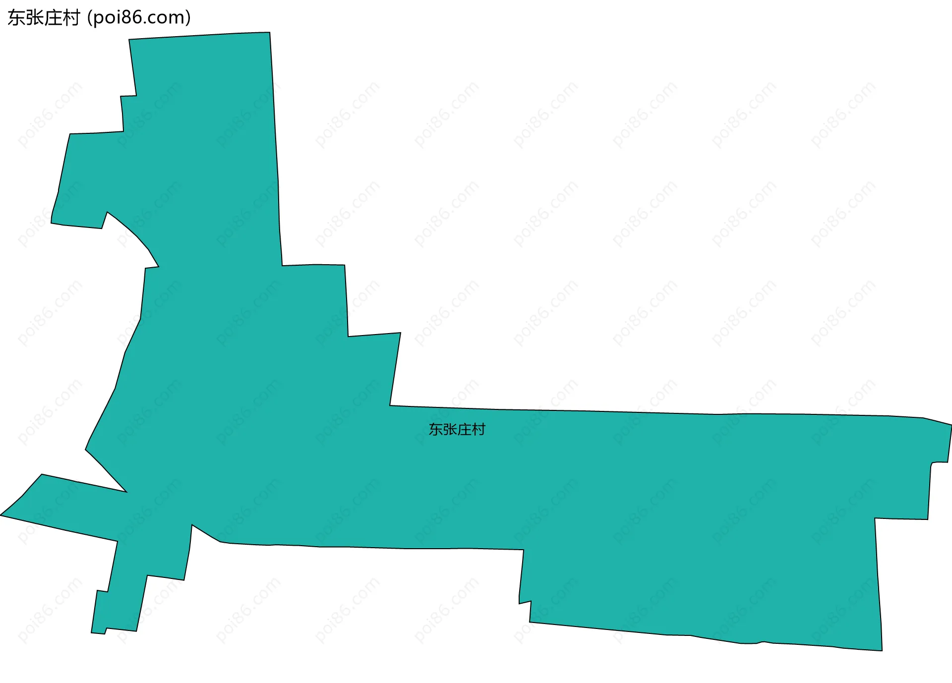 东张庄村边界地图