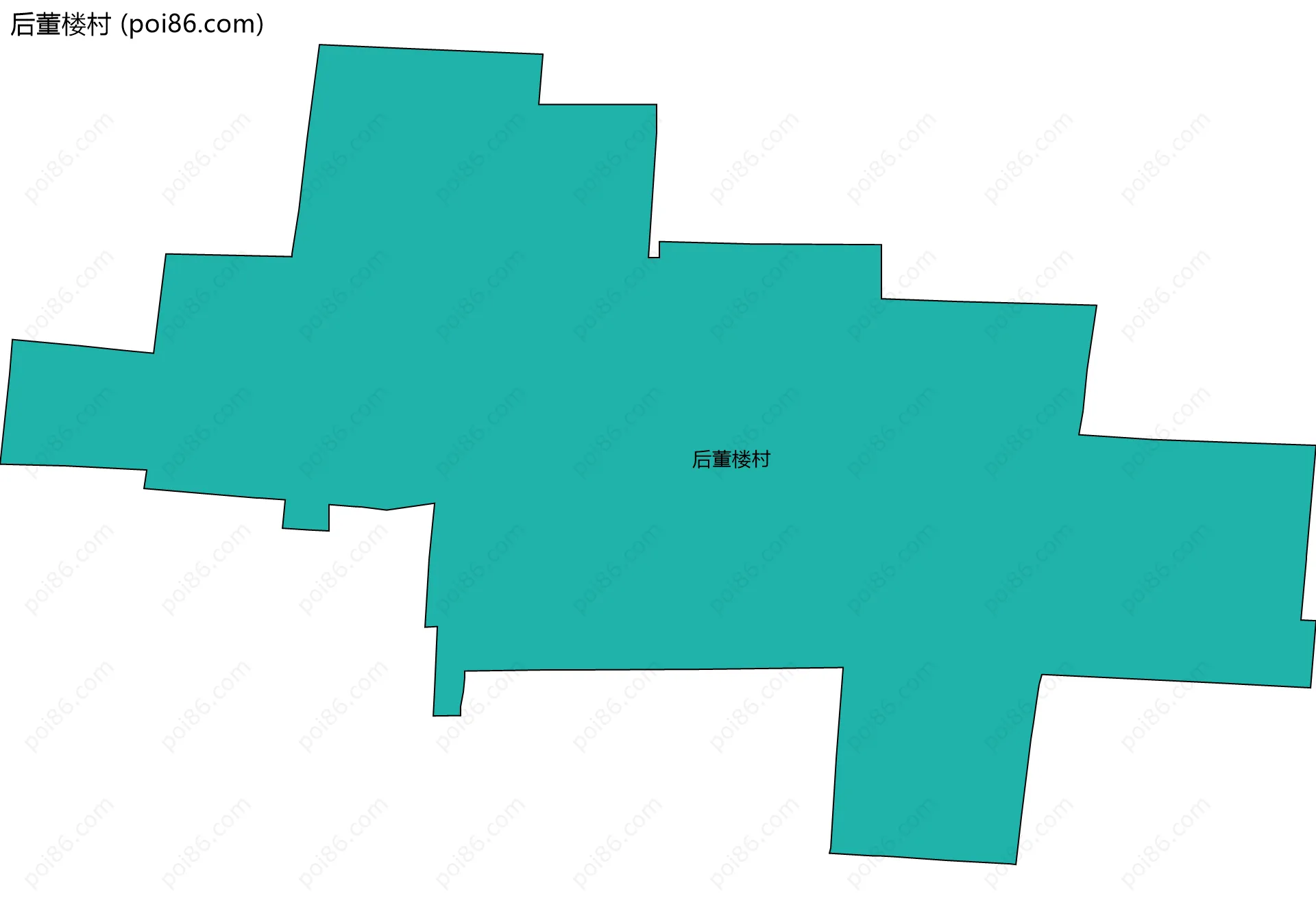后董楼村边界地图