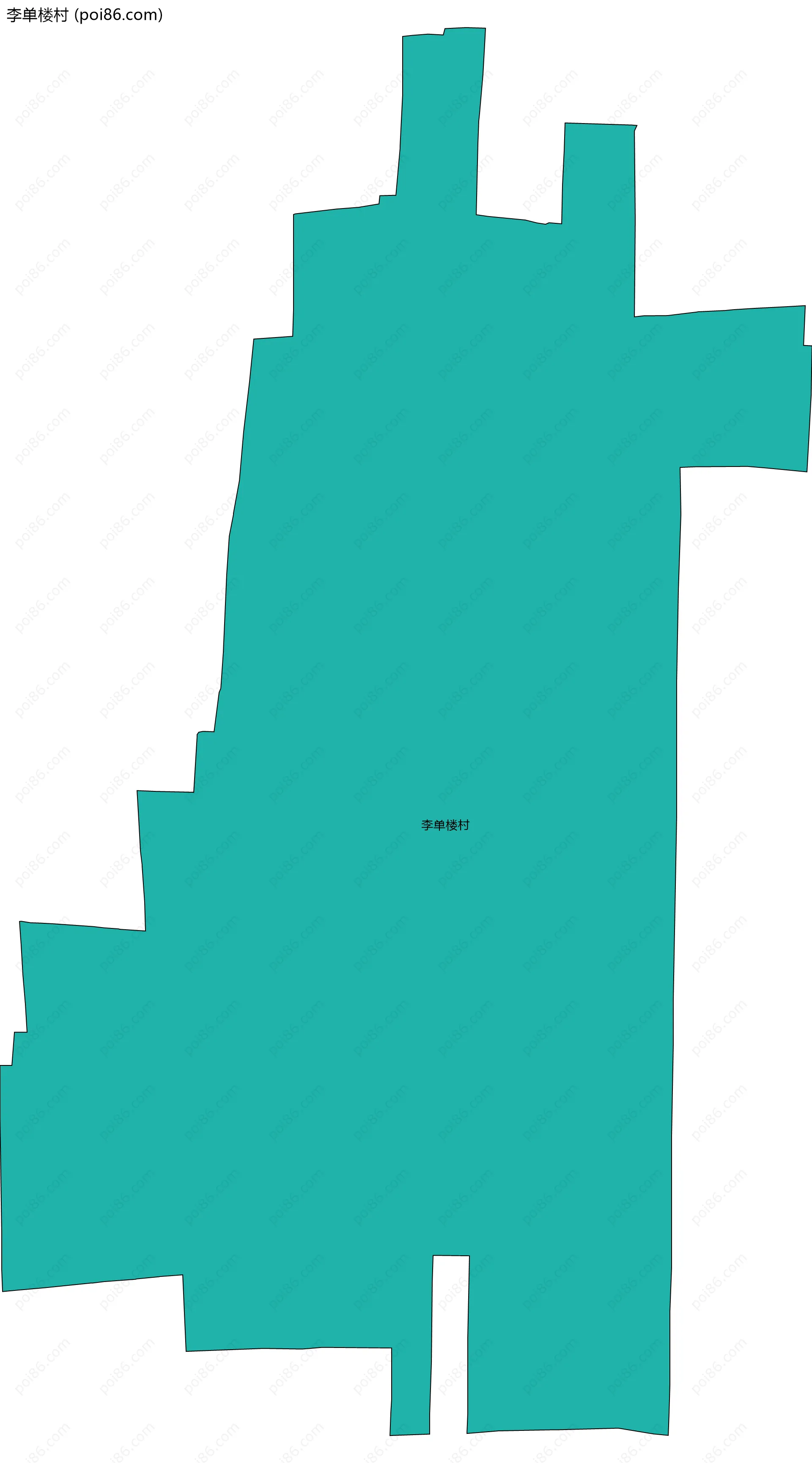 李单楼村边界地图