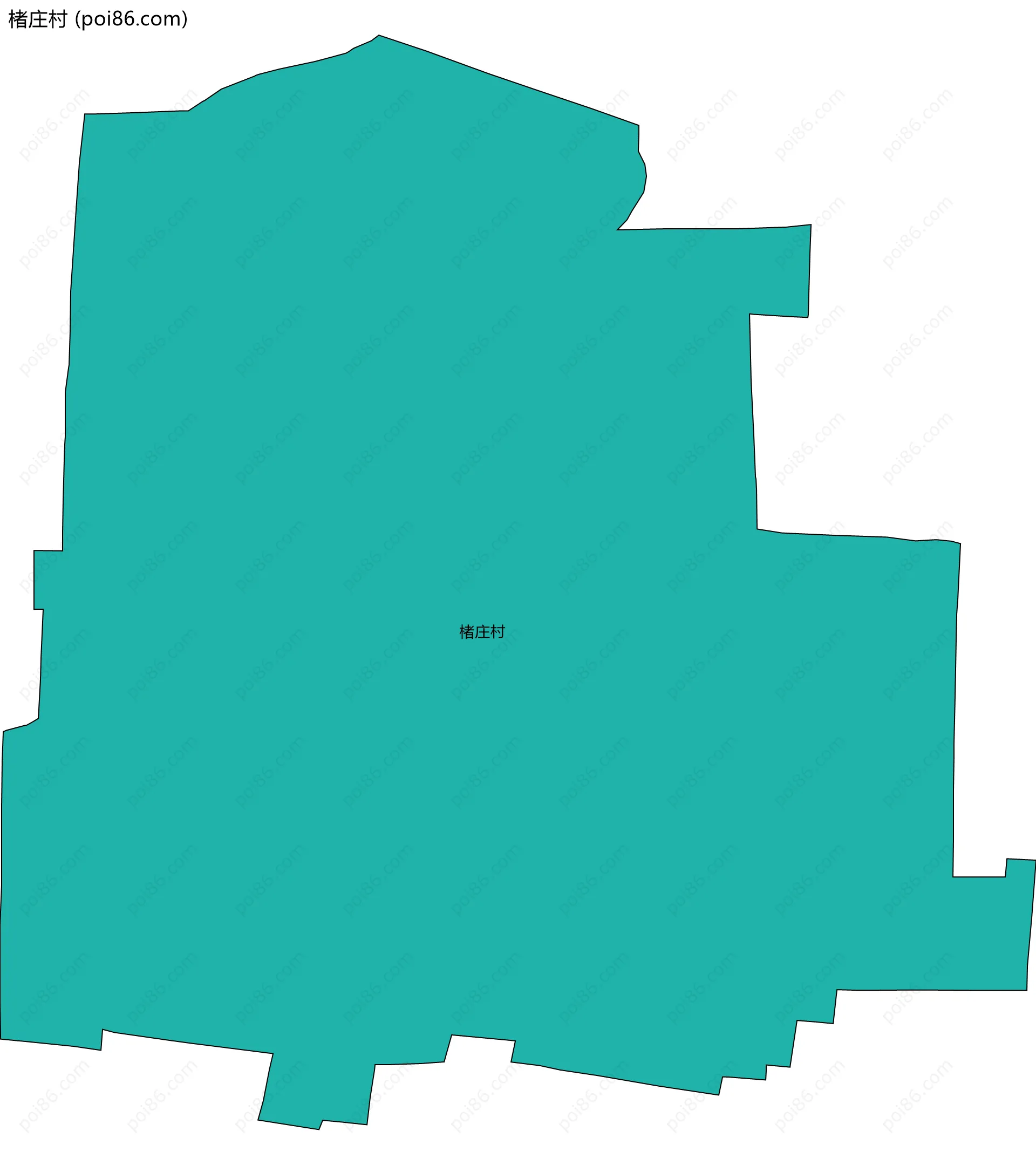 楮庄村边界地图