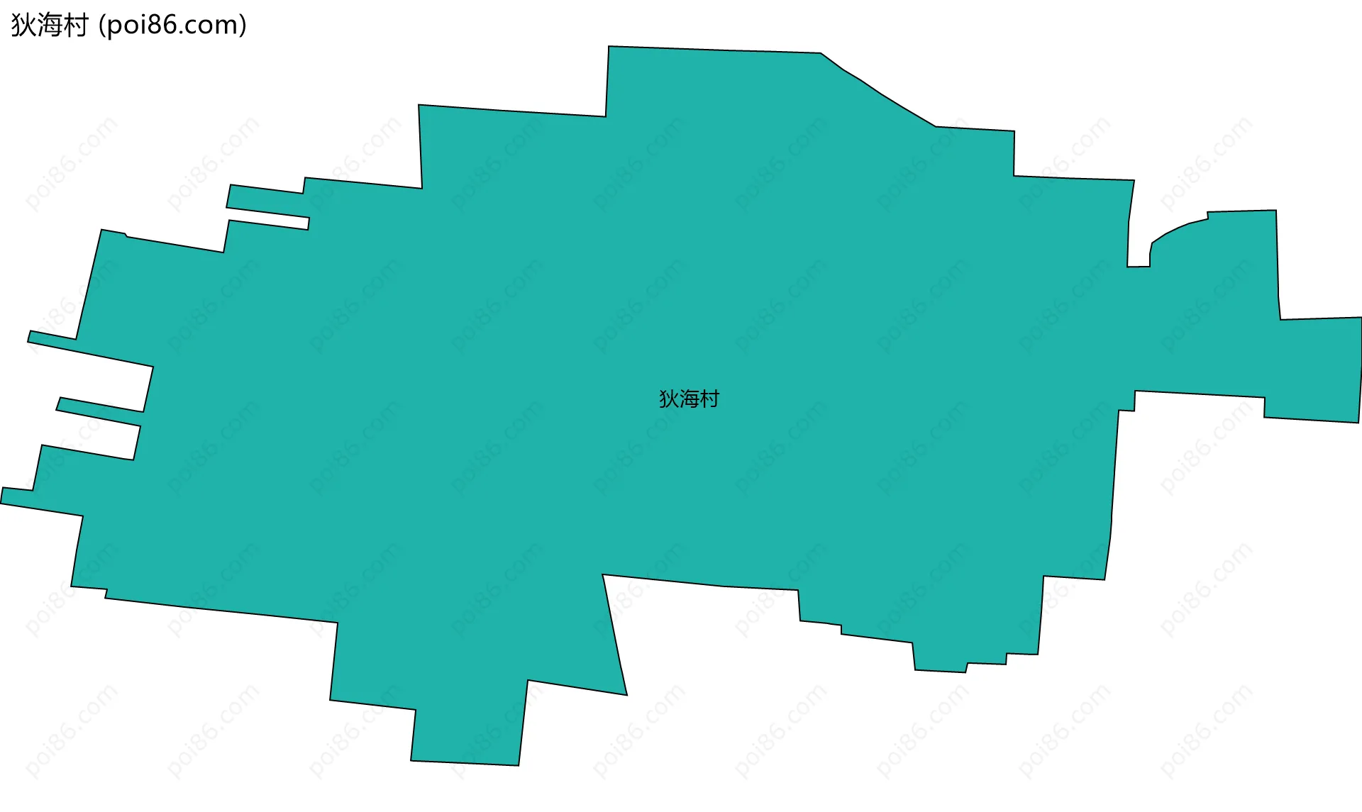 狄海村边界地图