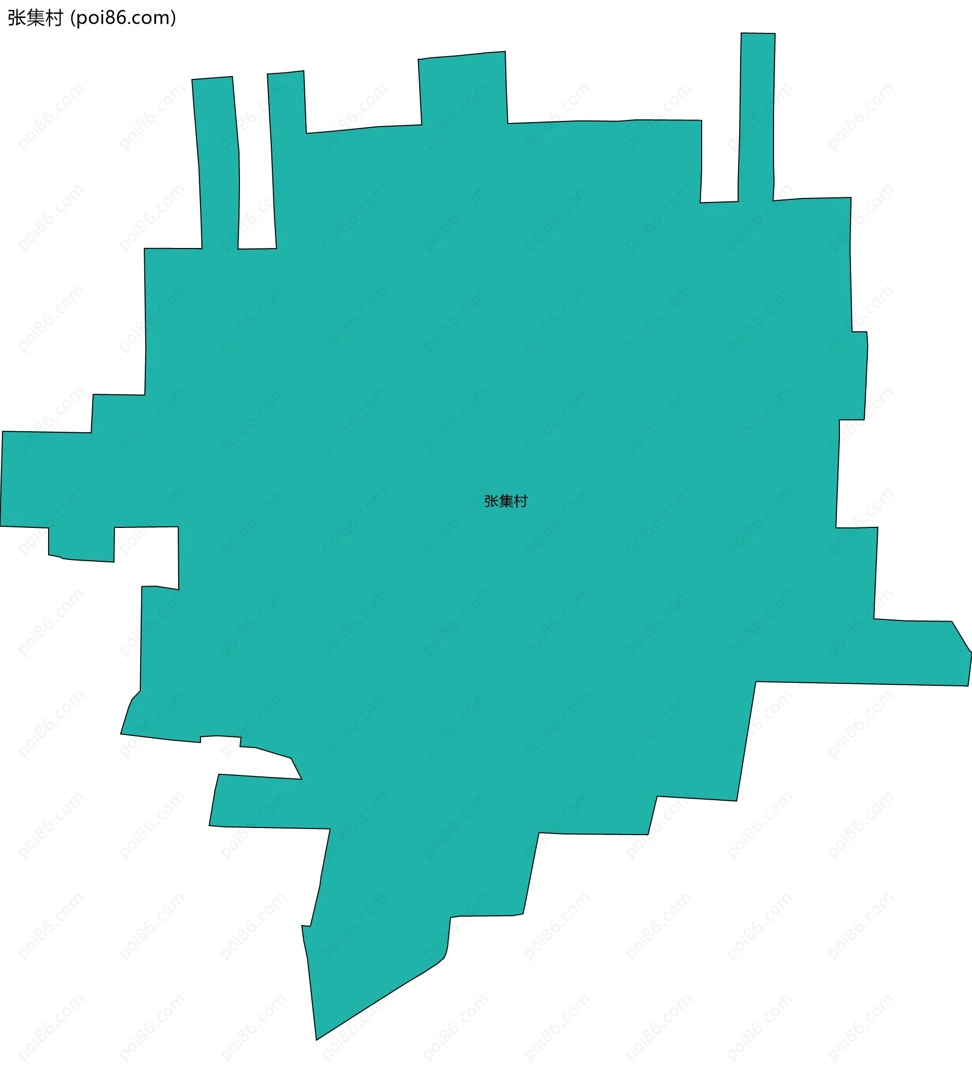 张集村边界地图