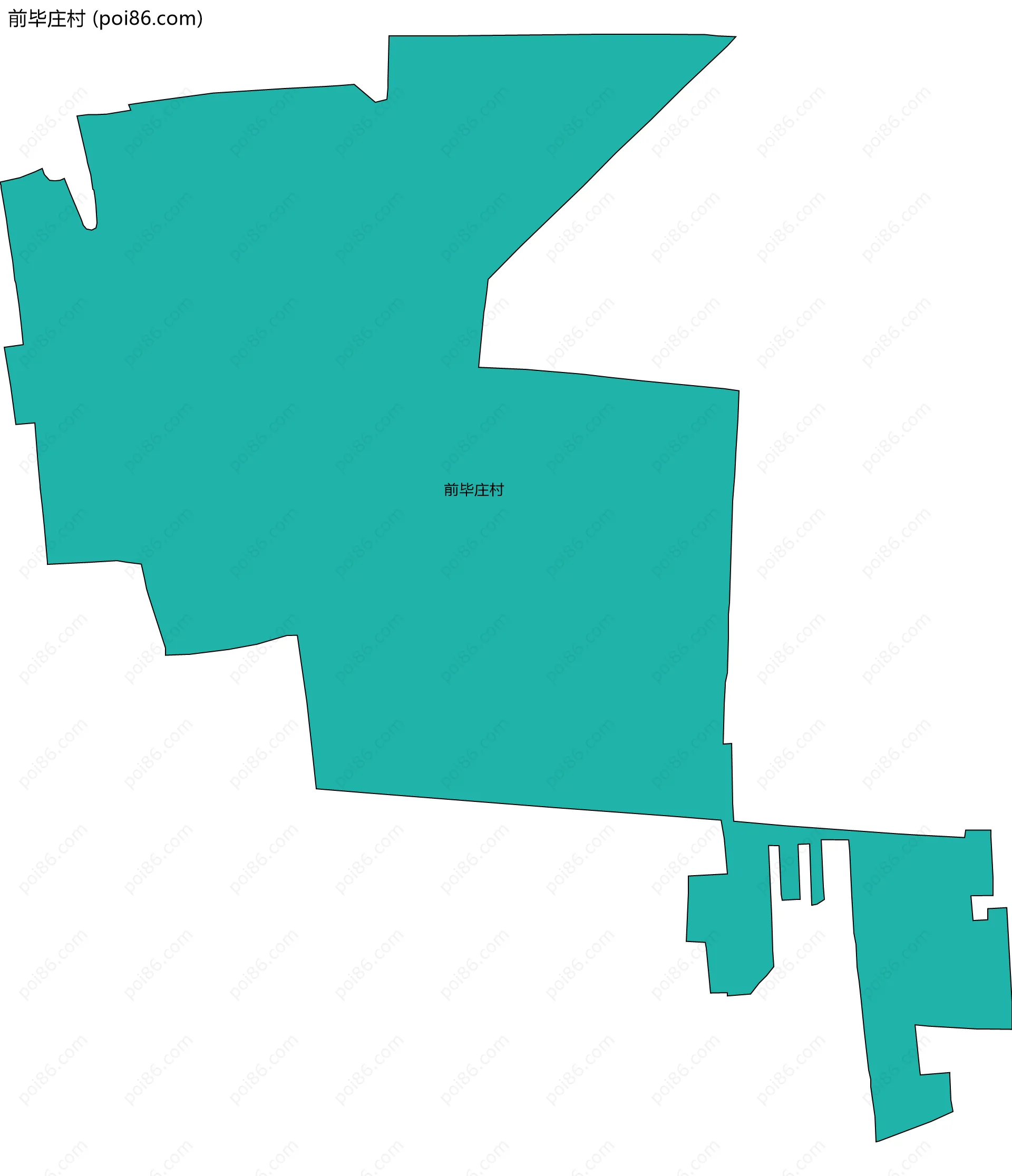 前毕庄村边界地图