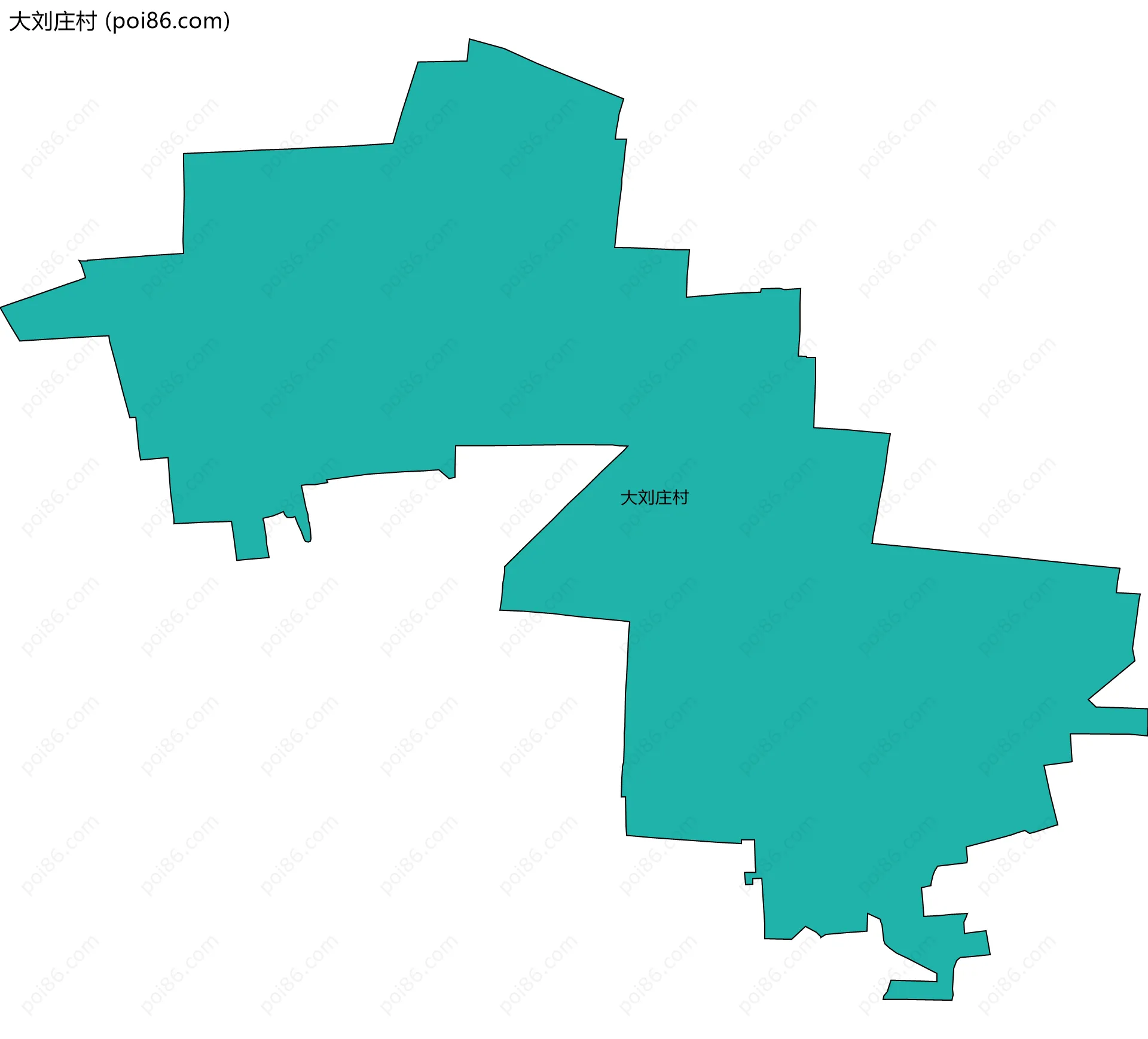 大刘庄村边界地图