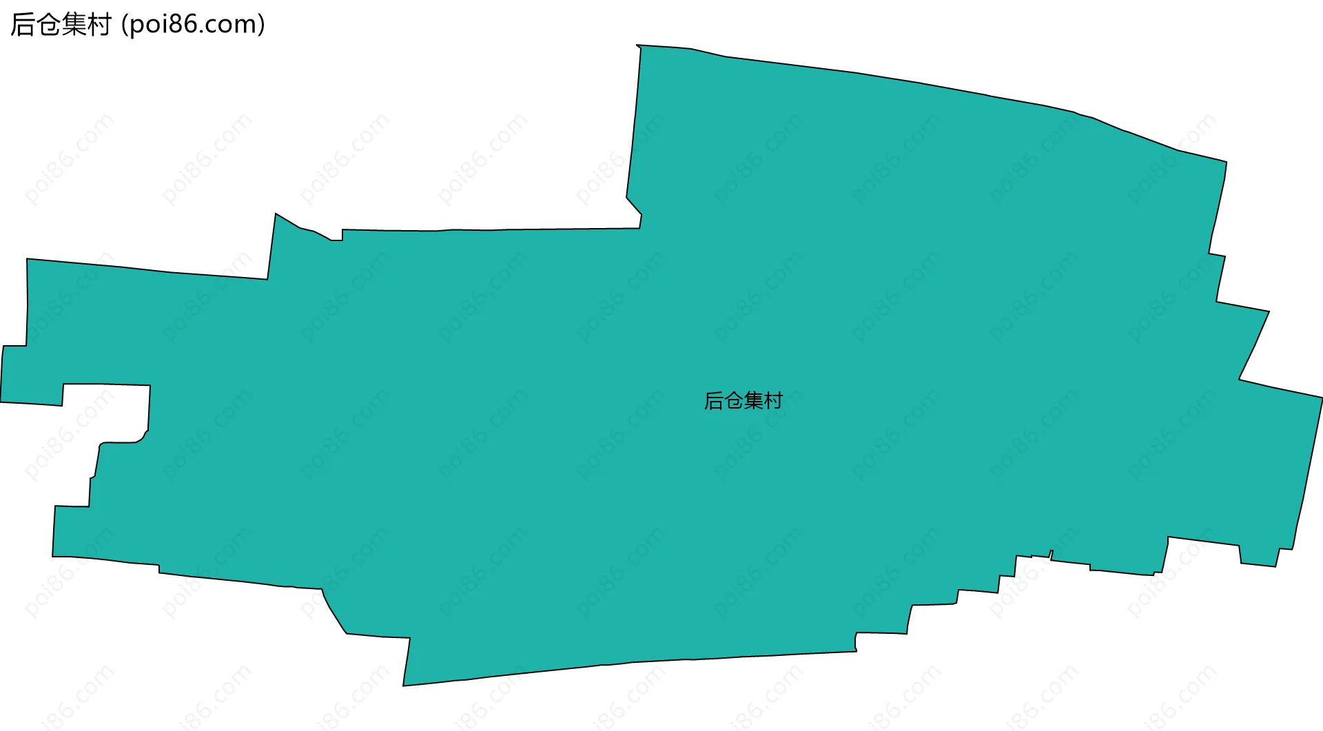 后仓集村边界地图